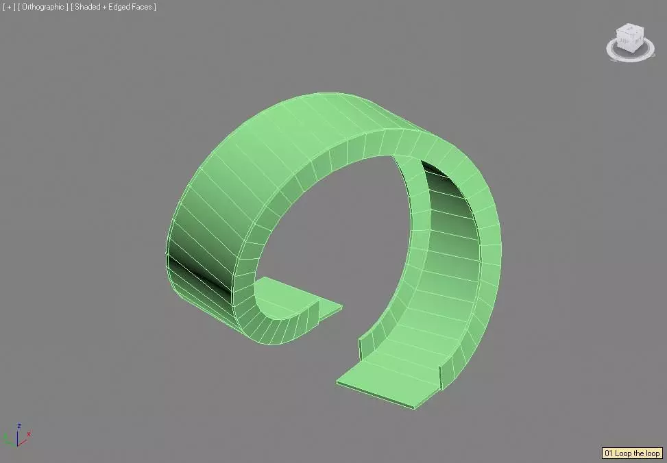 Loop the loop ribbon 3D model_0