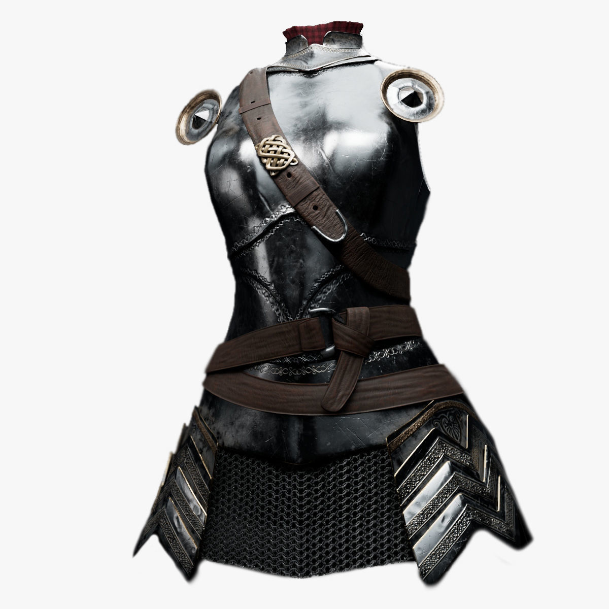 3D model Female Knight Body Armor Set LowPoly VR / AR / low-poly | CGTrader