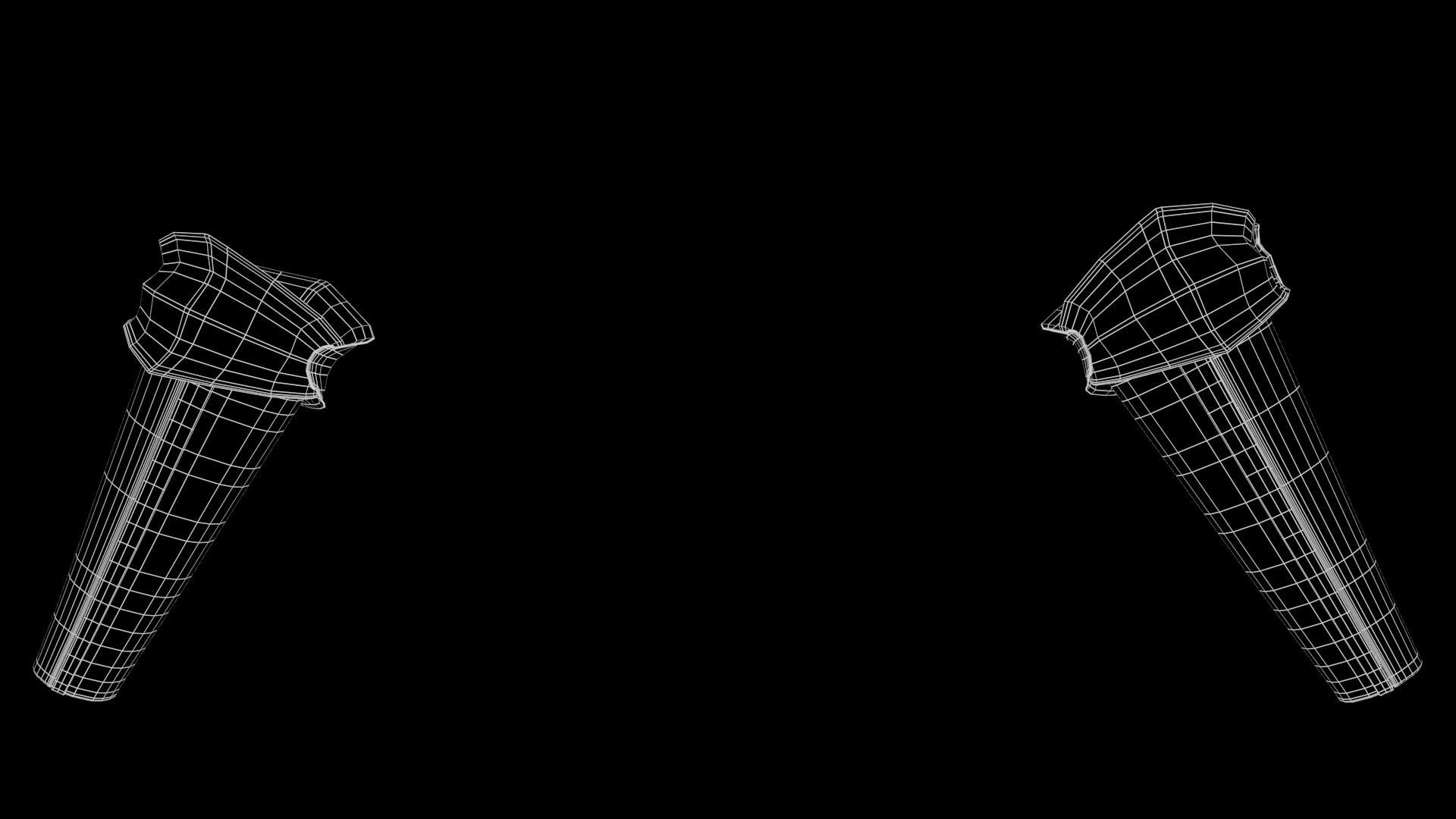 Female Knight Elbow Wrist LowPoly Low-poly 3D model_7