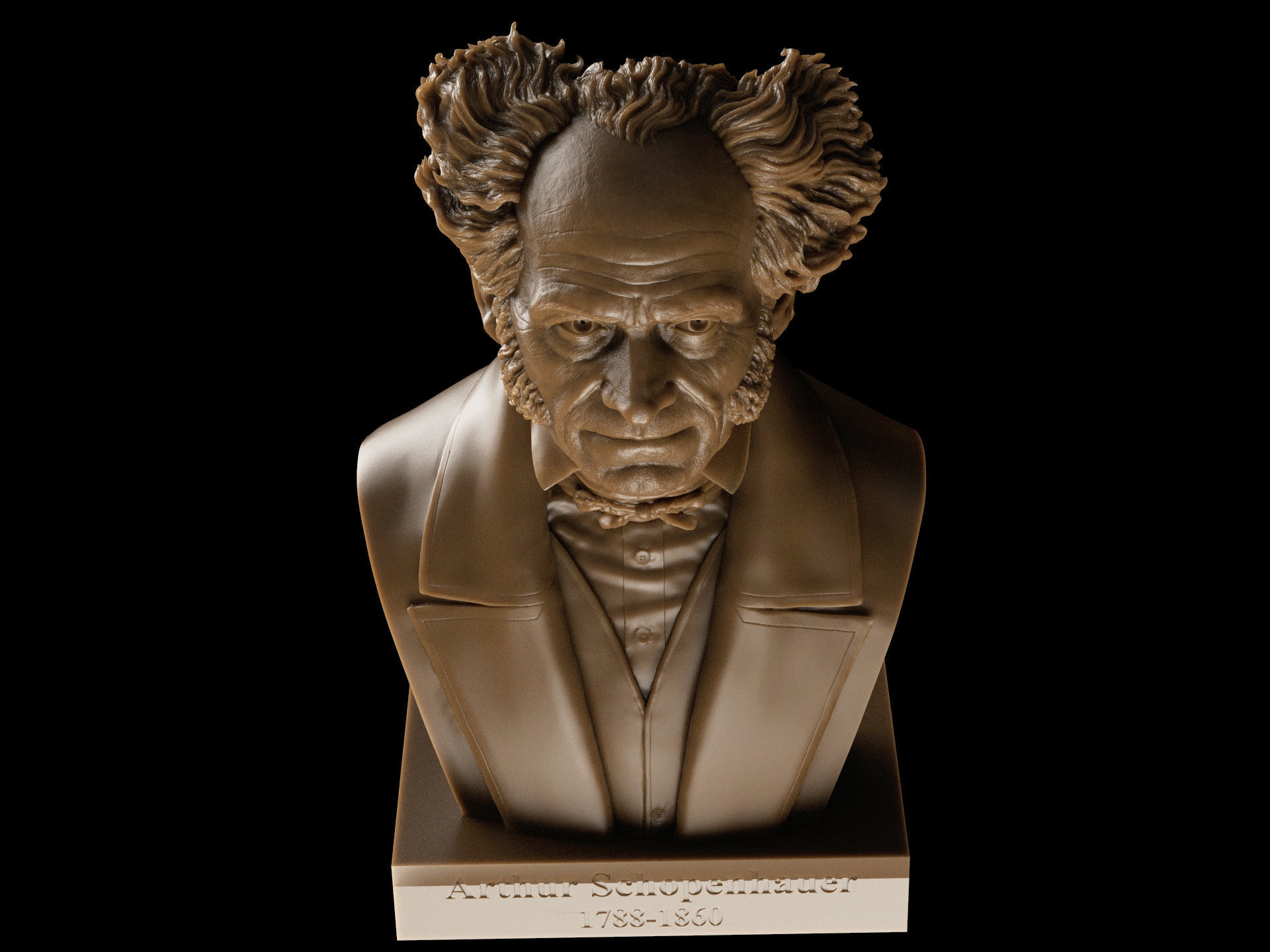 Arthur Schopenhauer Bust 3D print model_8
