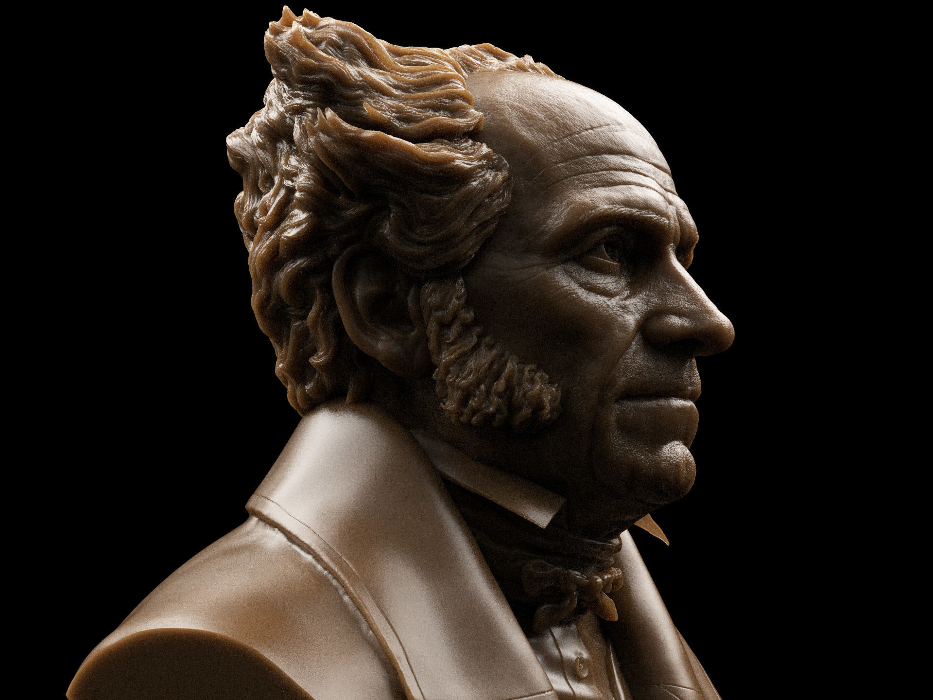 Arthur Schopenhauer Bust 3D print model_4