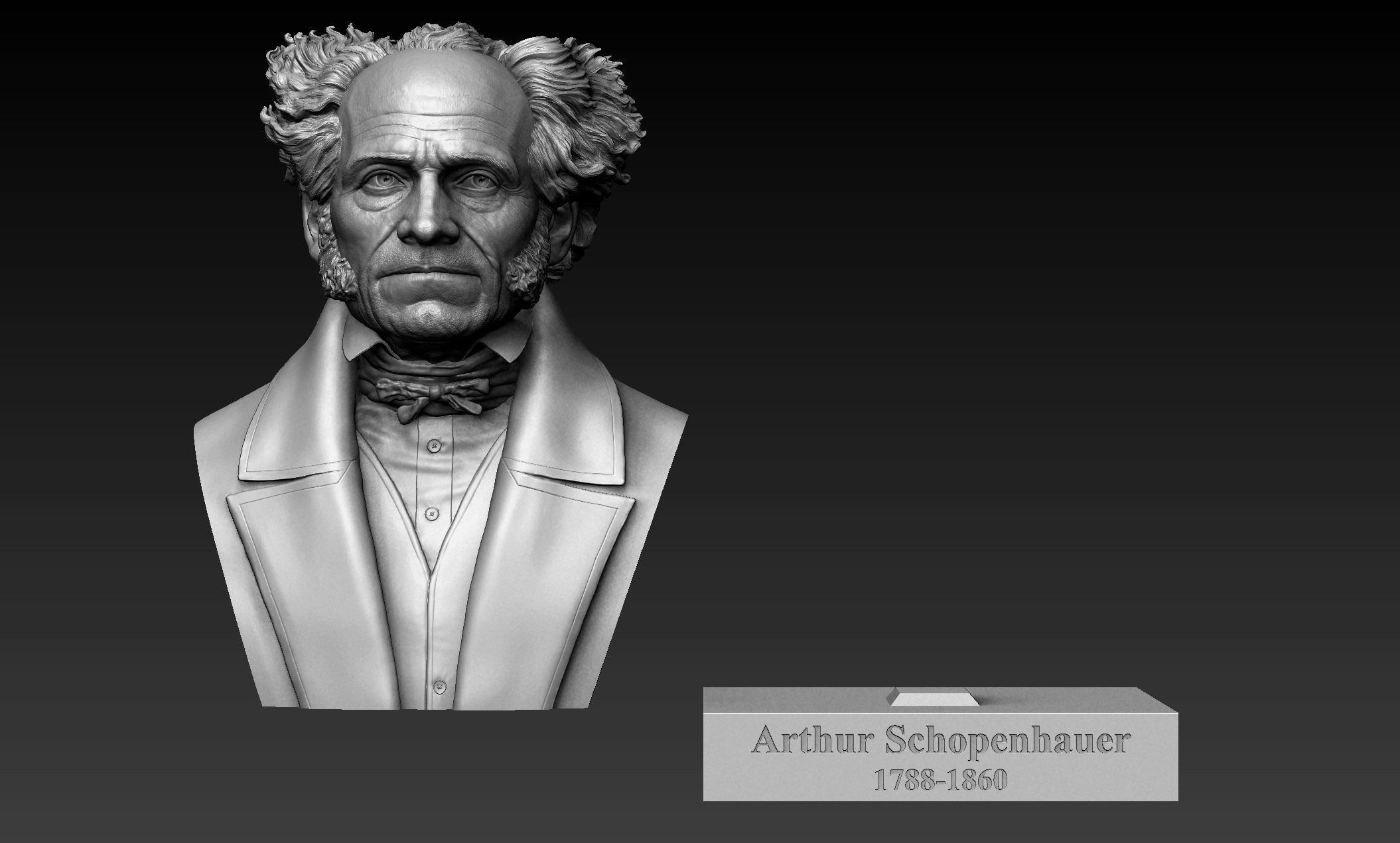 Arthur Schopenhauer Bust 3D print model_11