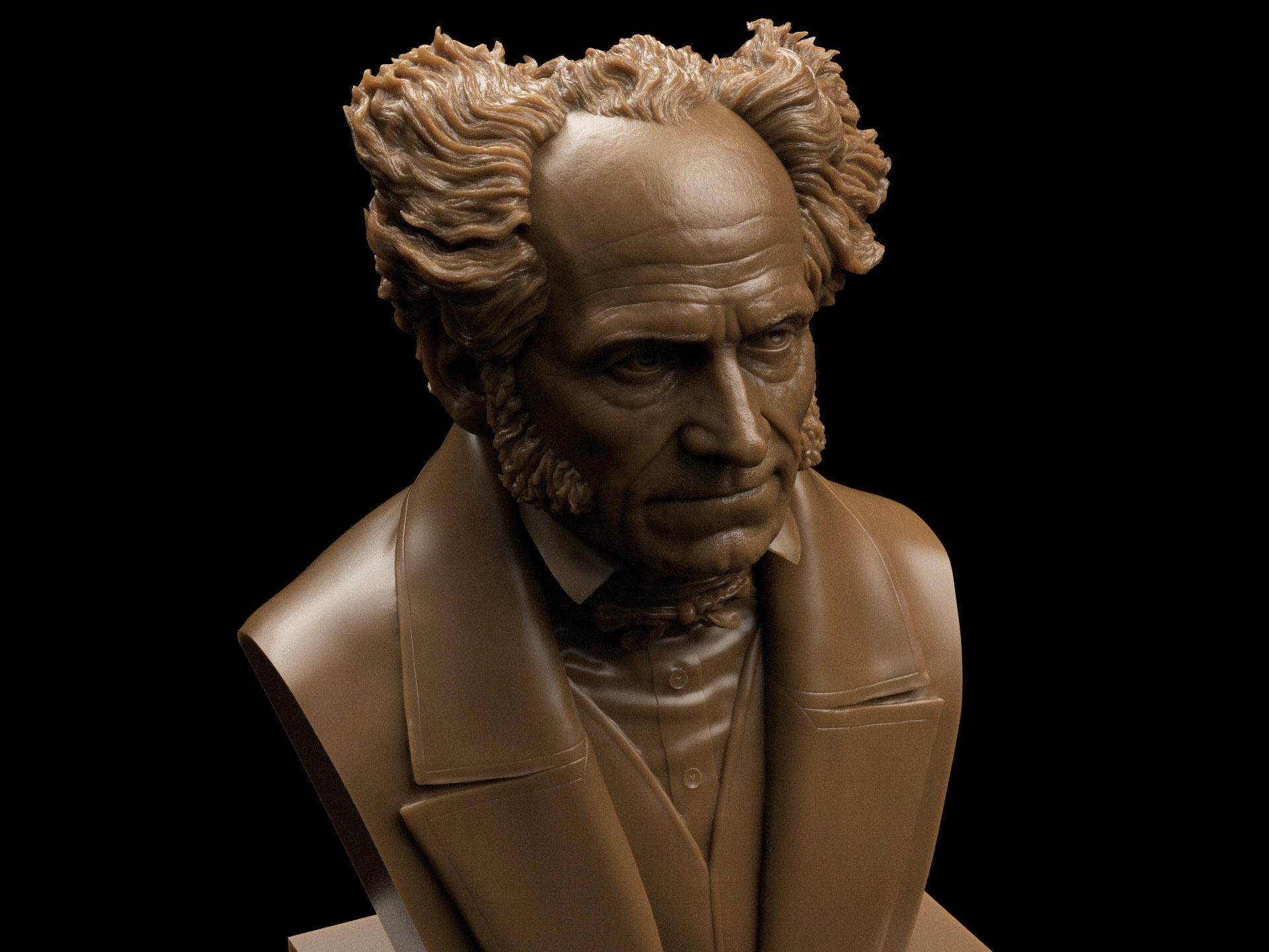 Arthur Schopenhauer Bust 3D print model_7