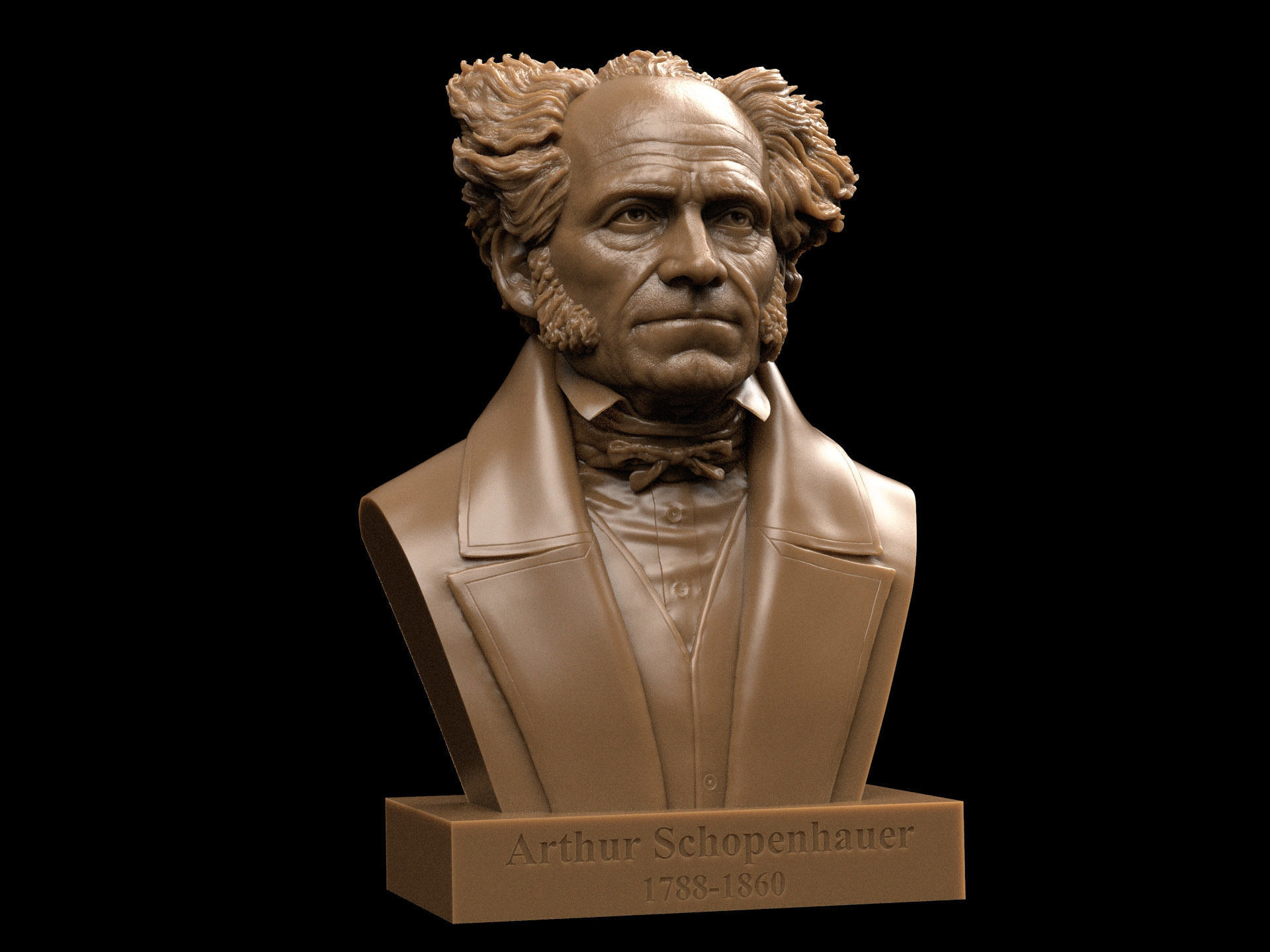 Arthur Schopenhauer Bust 3D print model_1
