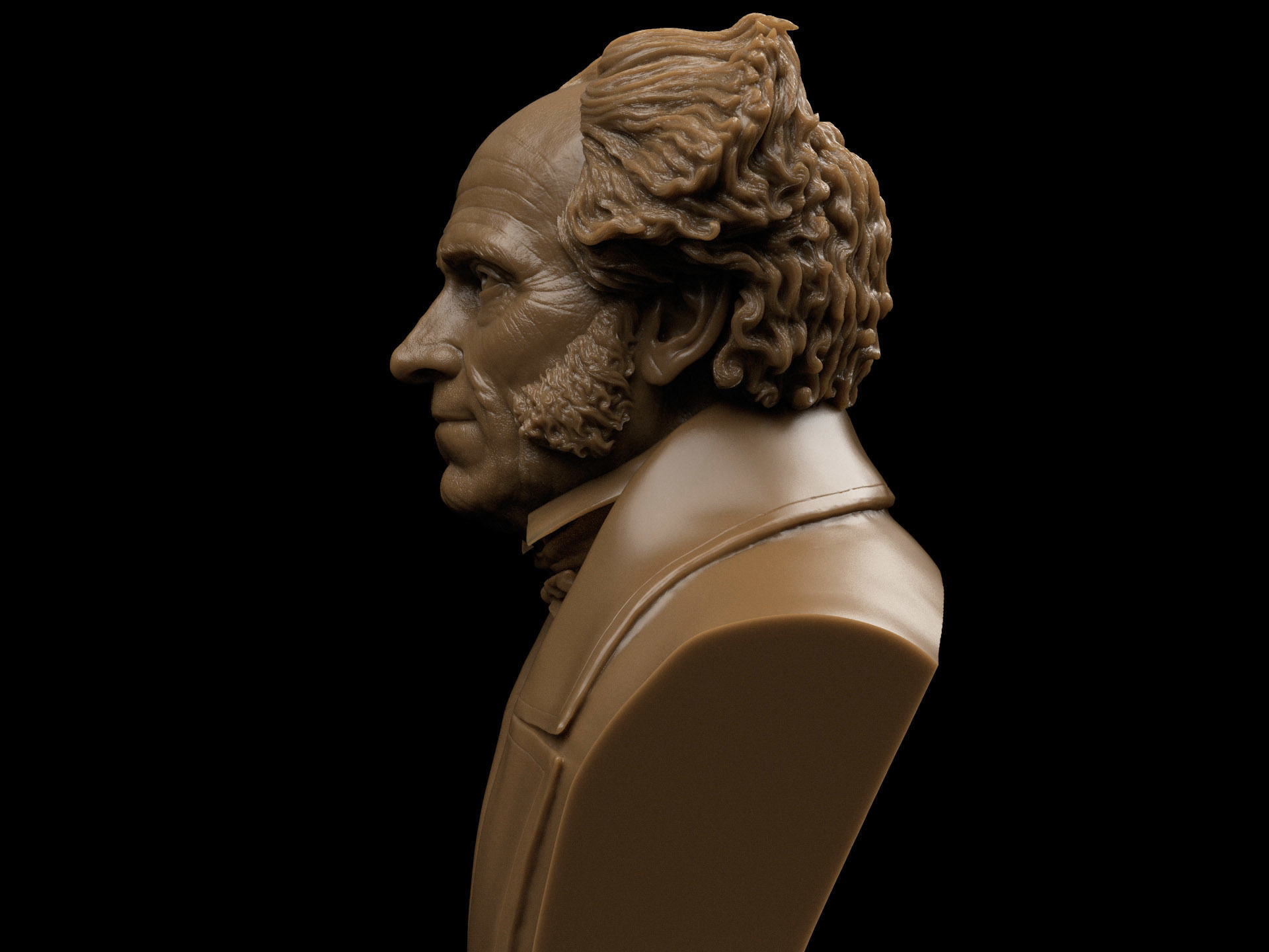 Arthur Schopenhauer Bust 3D print model_6