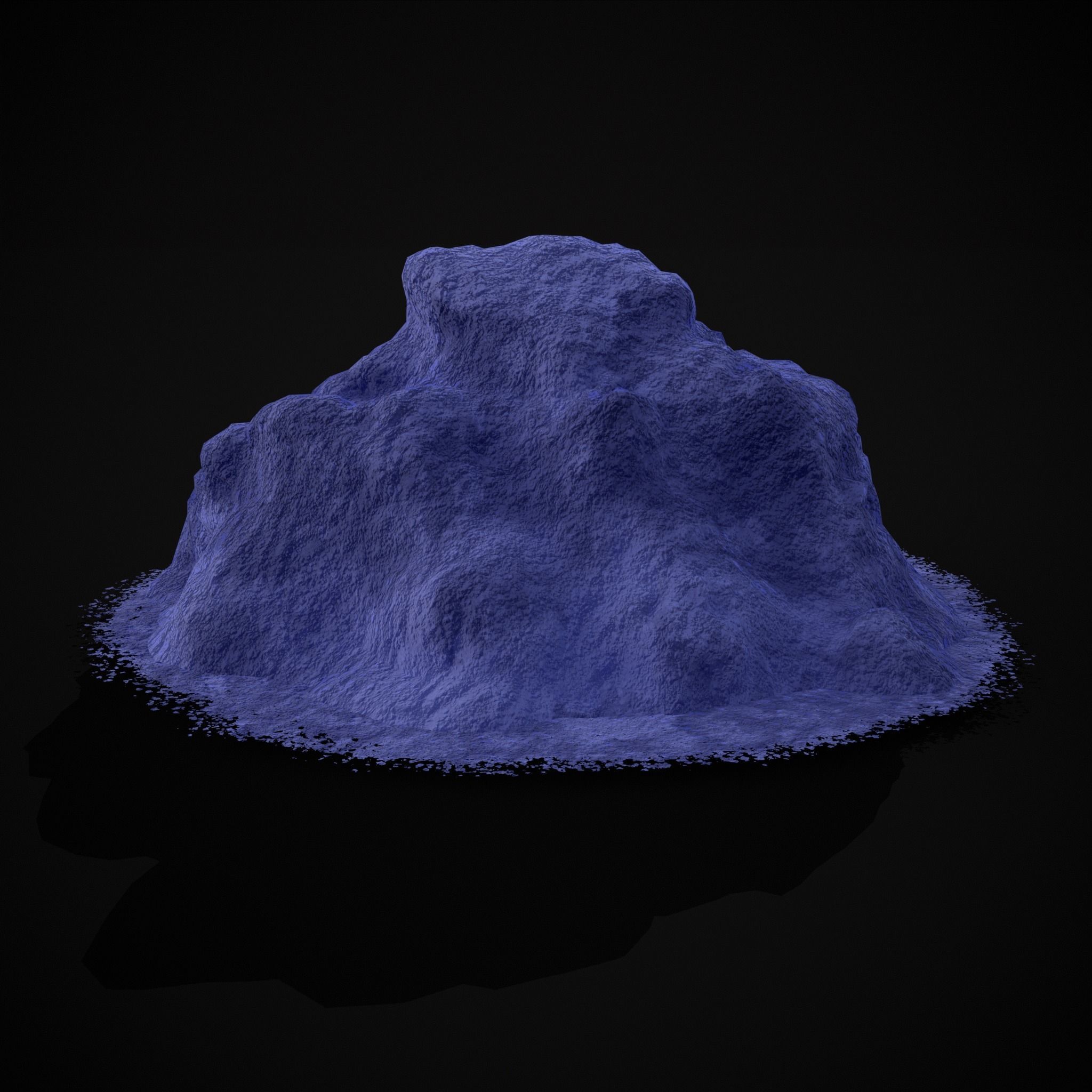 Blue Powder Piles Low-poly 3D model_17