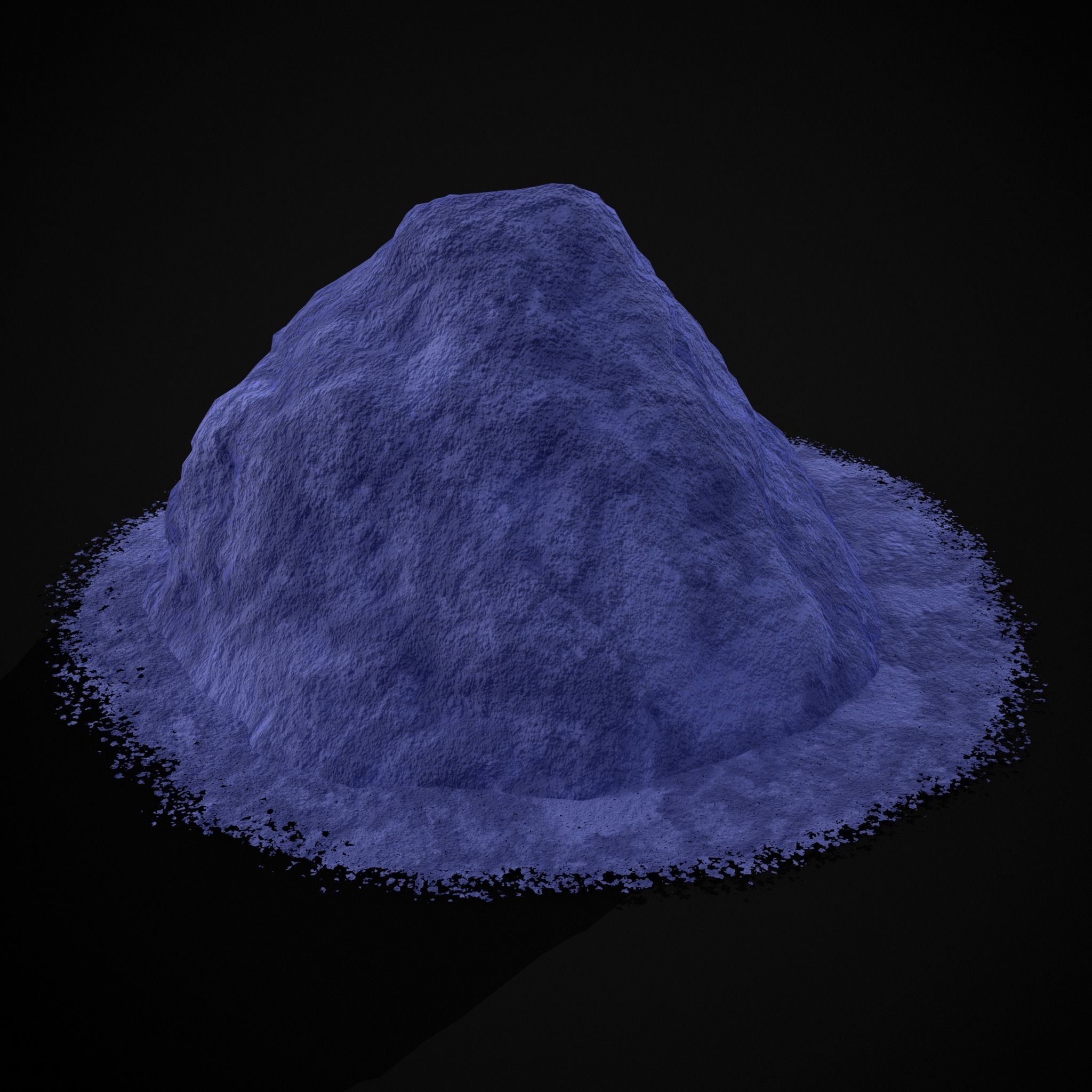 Blue Powder Piles Low-poly 3D model_19