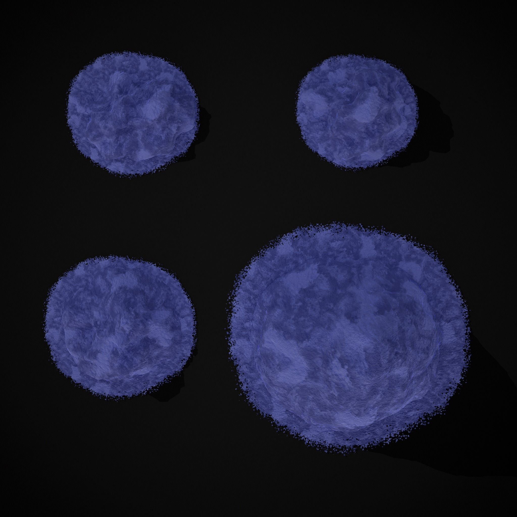 Blue Powder Piles Low-poly 3D model_5