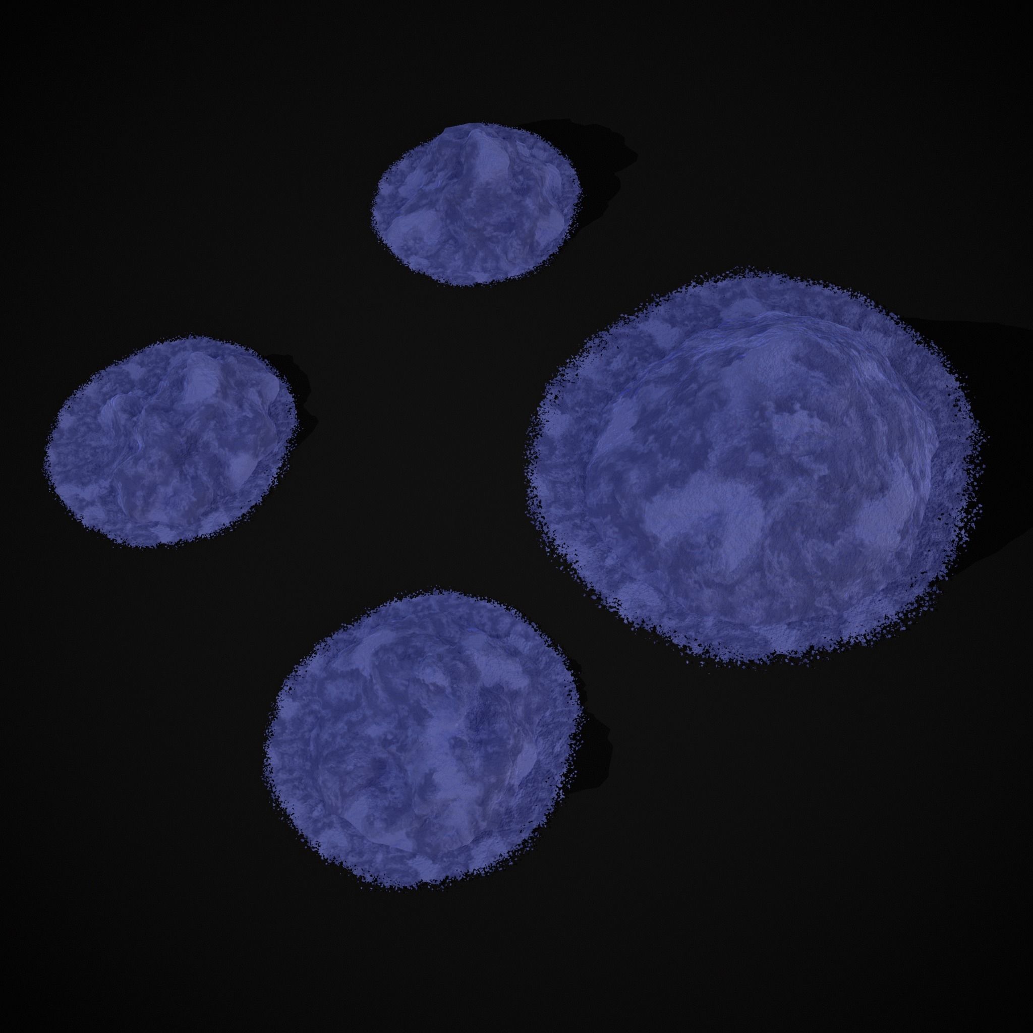 Blue Powder Piles Low-poly 3D model_27