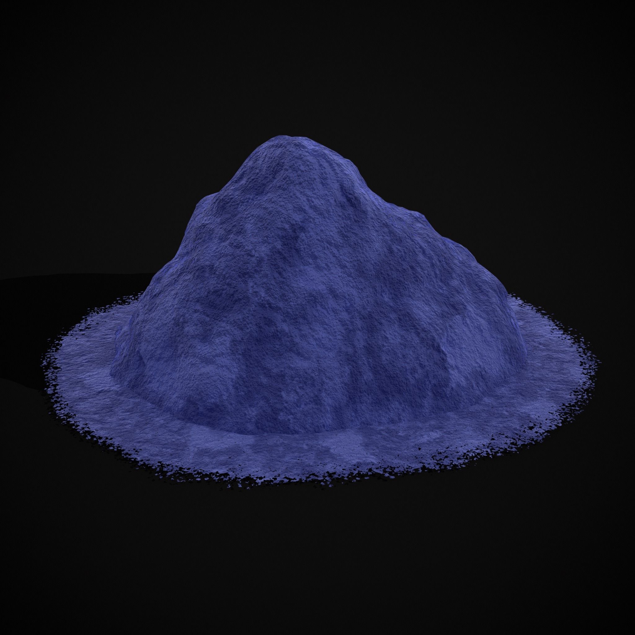 Blue Powder Piles Low-poly 3D model_21