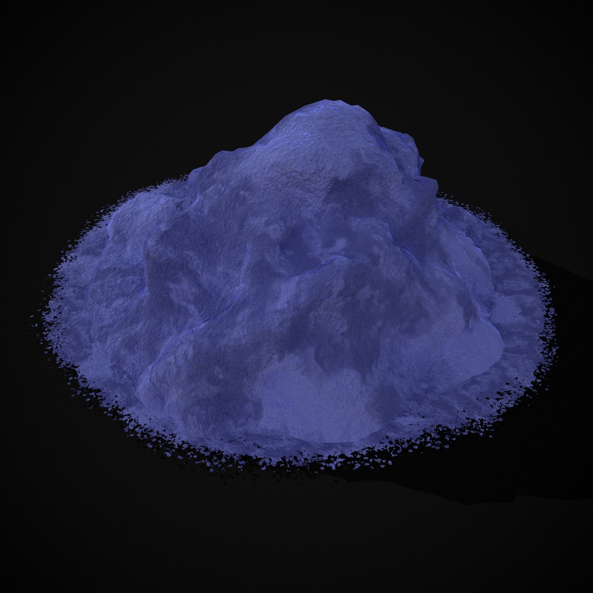 Blue Powder Piles Low-poly 3D model_15