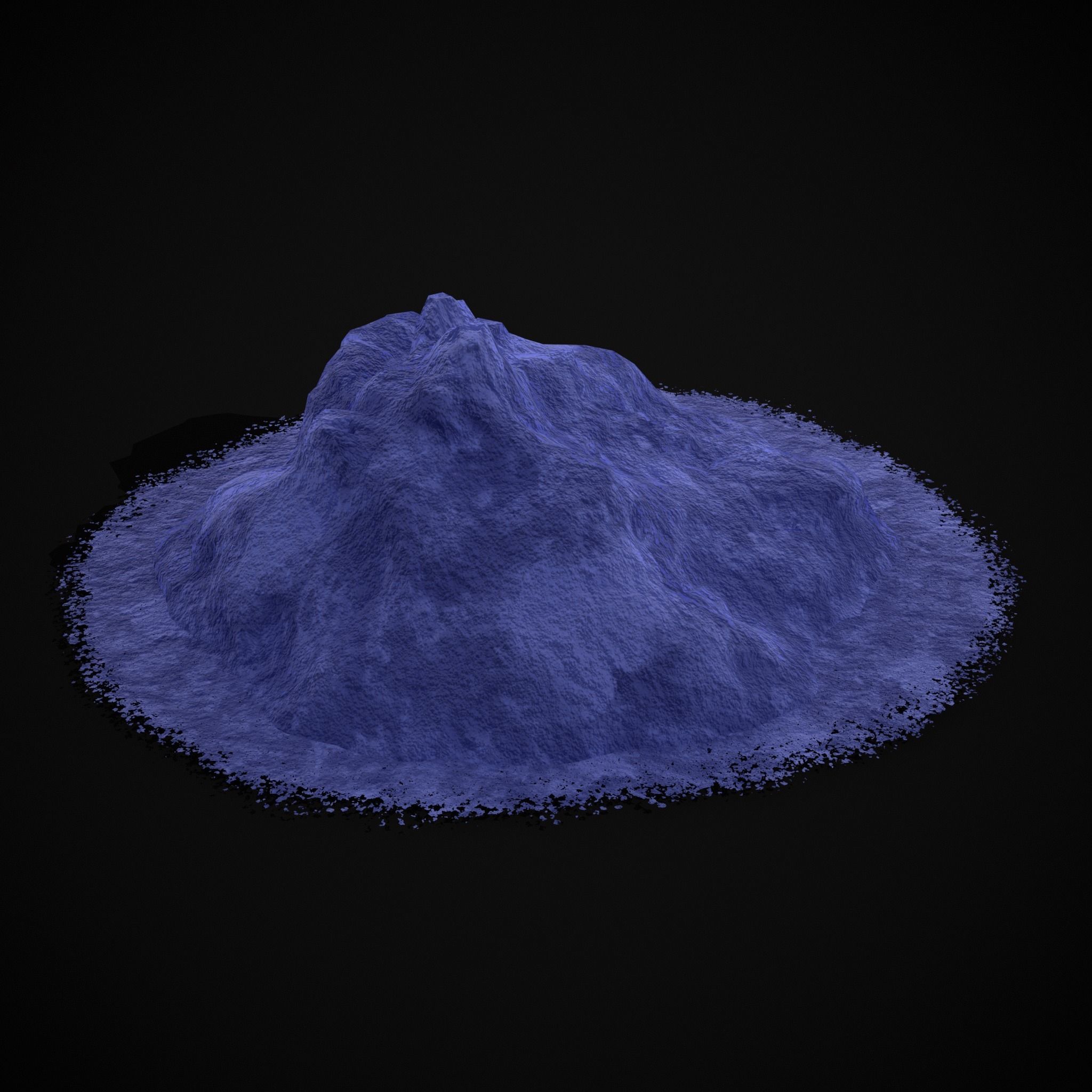 Blue Powder Piles Low-poly 3D model_23