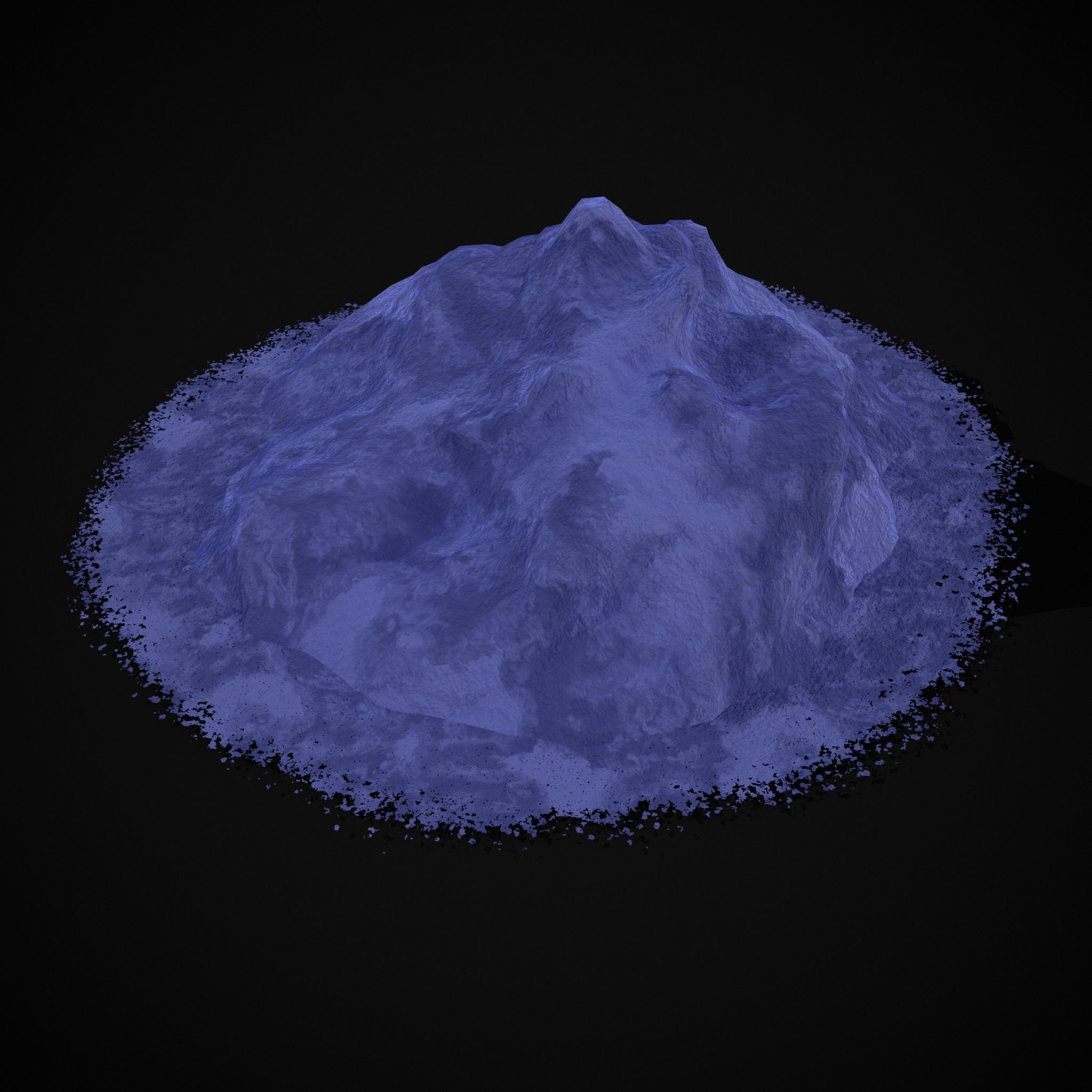 Blue Powder Piles Low-poly 3D model_25
