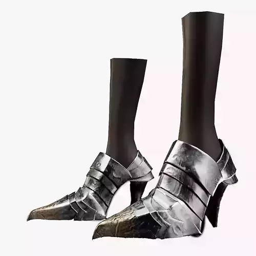  Female Knight Foot Amor LowPoly