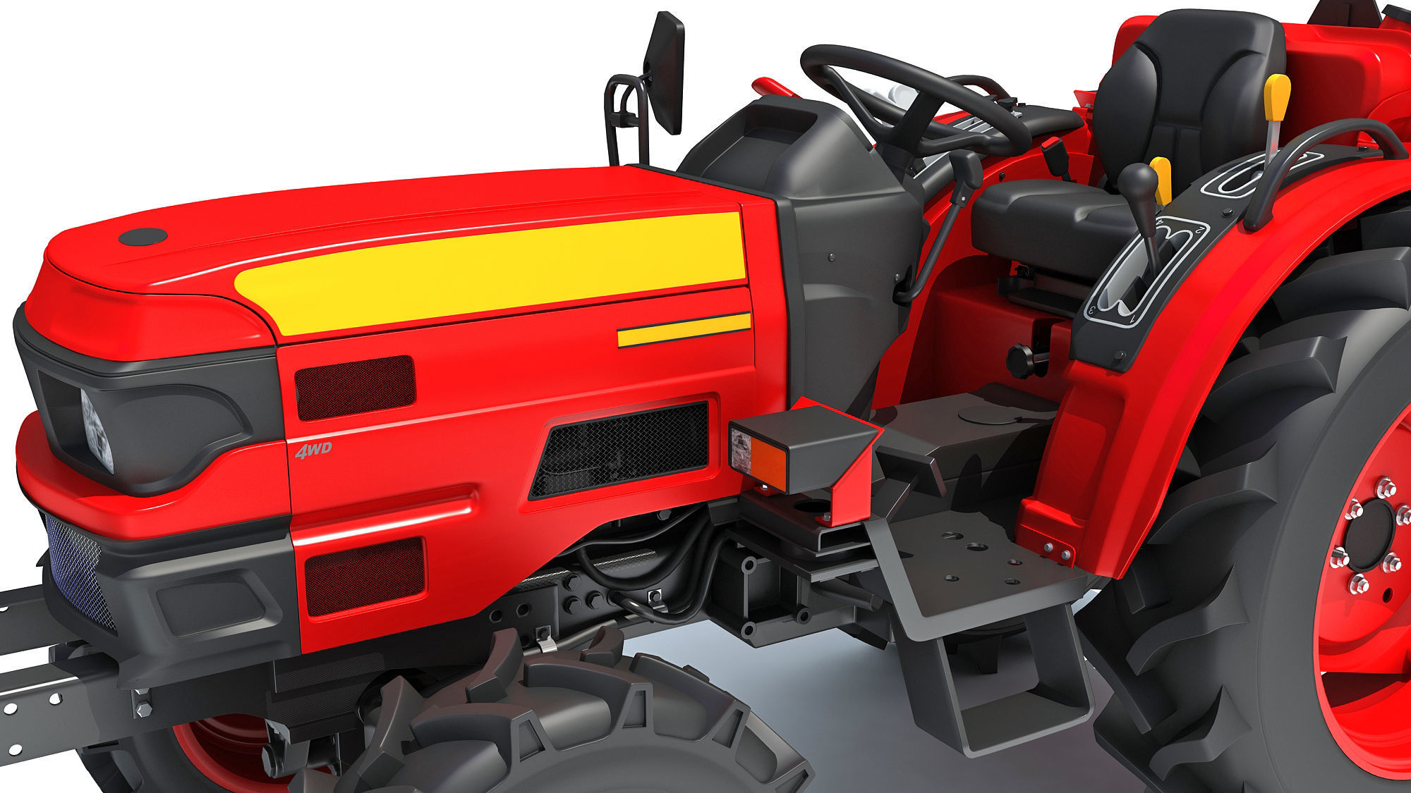 Farm Tractor 3D model_13