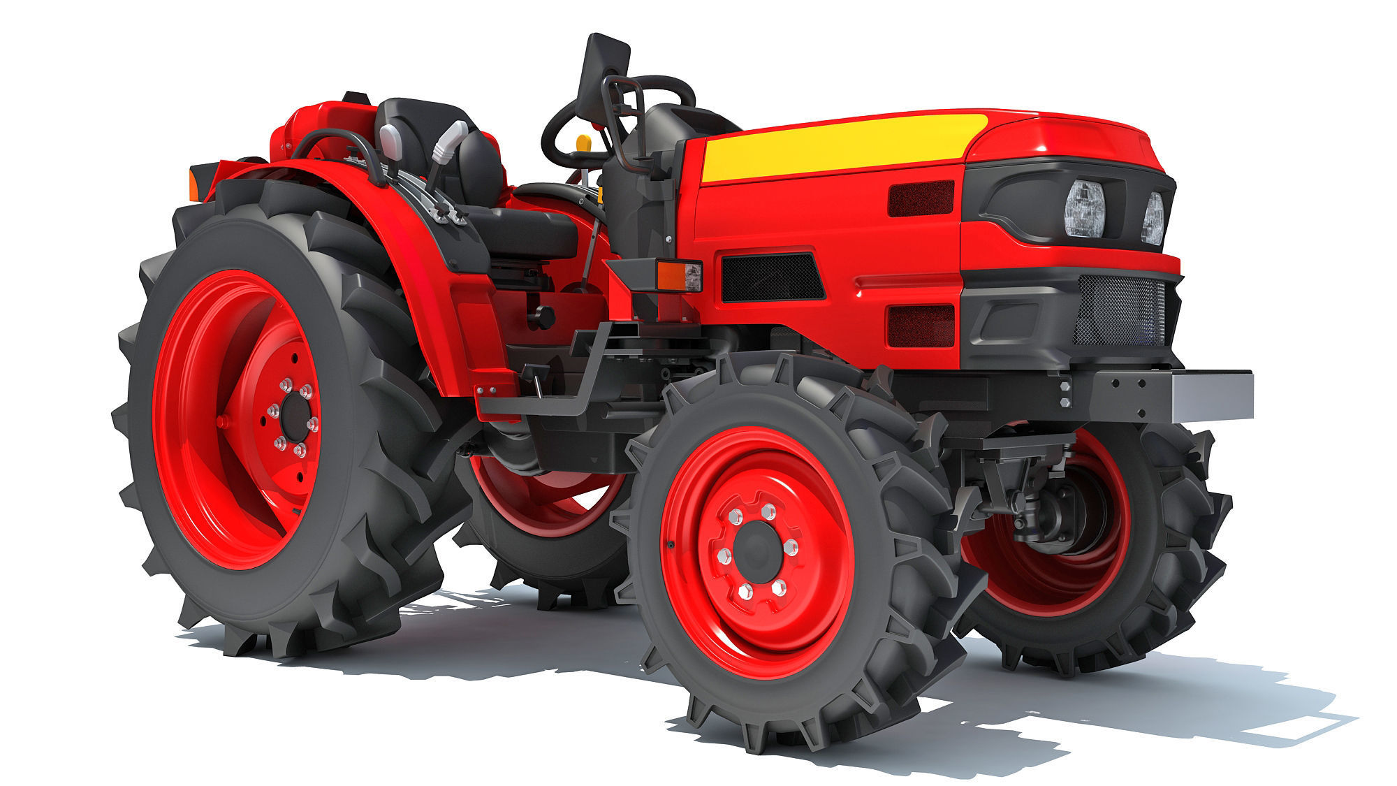 Farm Tractor 3D model_8