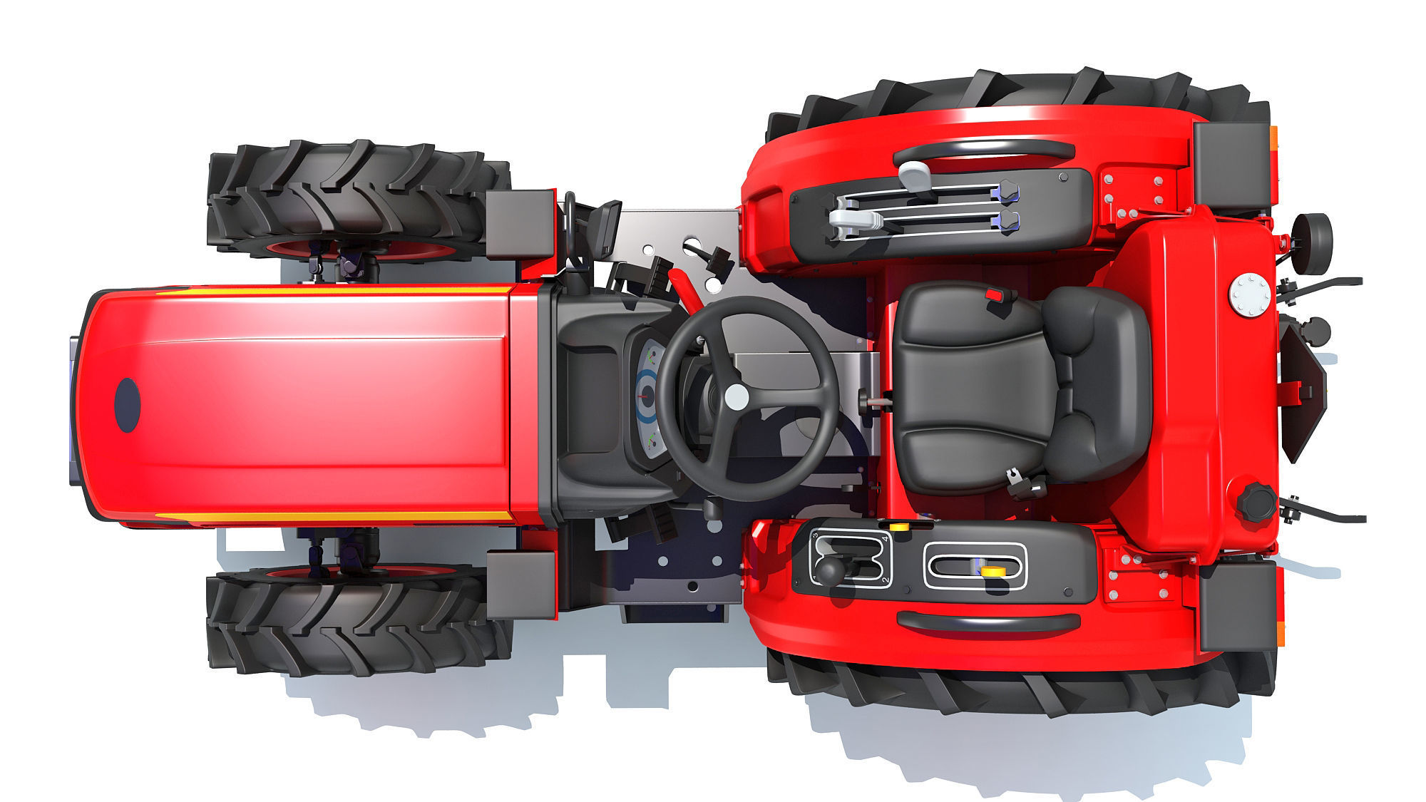 Farm Tractor 3D model_9