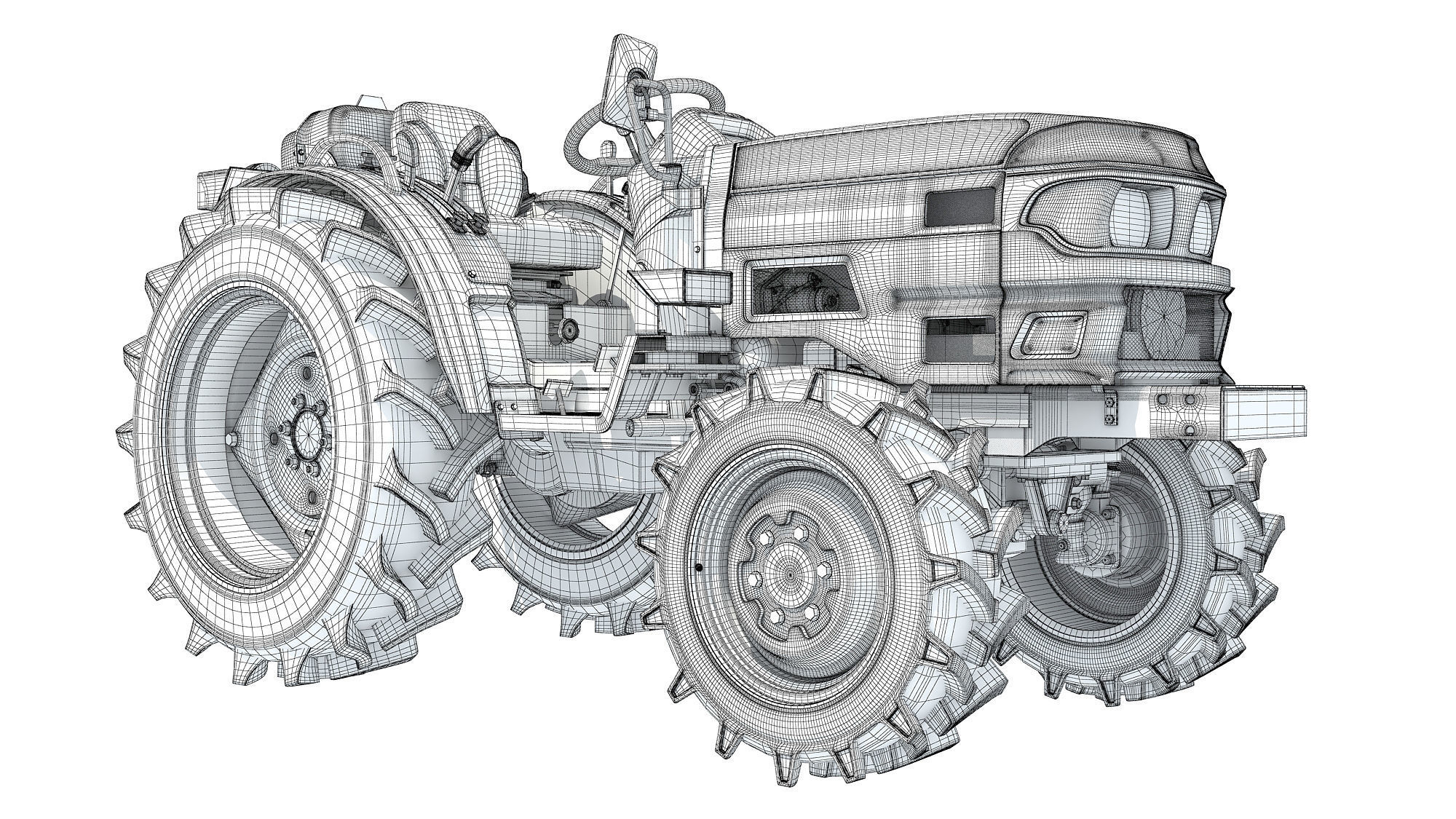 Farm Tractor 3D model_19