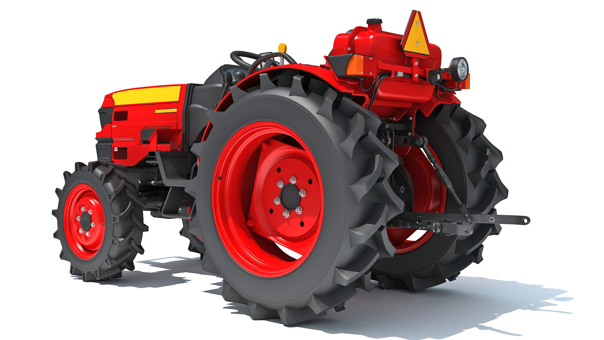 Farm Tractor 3D model_4