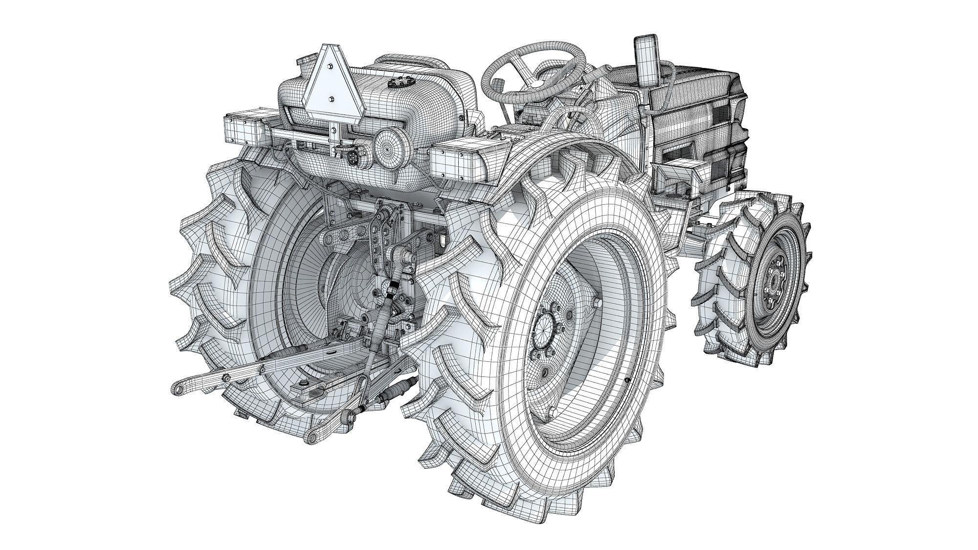 Farm Tractor 3D model_18
