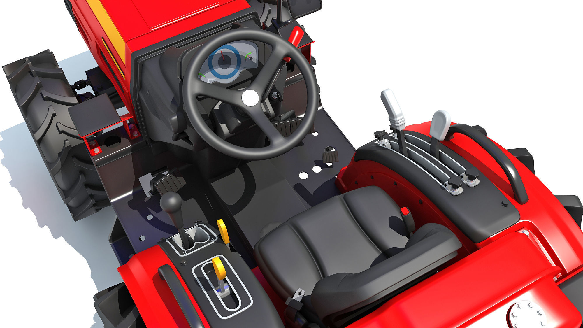 Farm Tractor 3D model_15