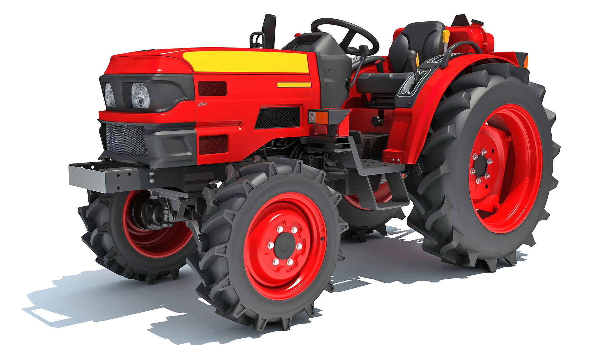 Farm Tractor 3D model_10