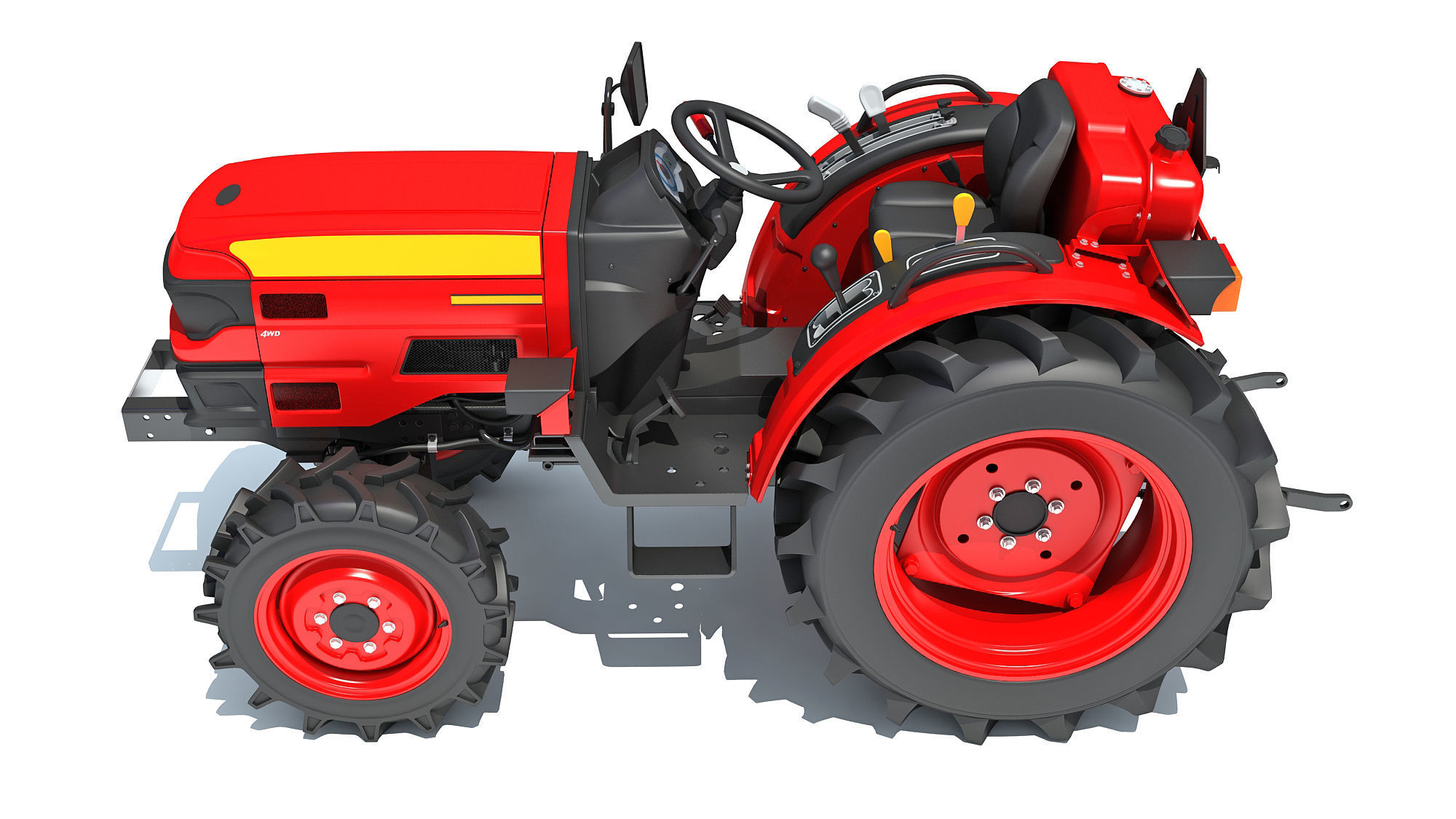 Farm Tractor 3D model_2