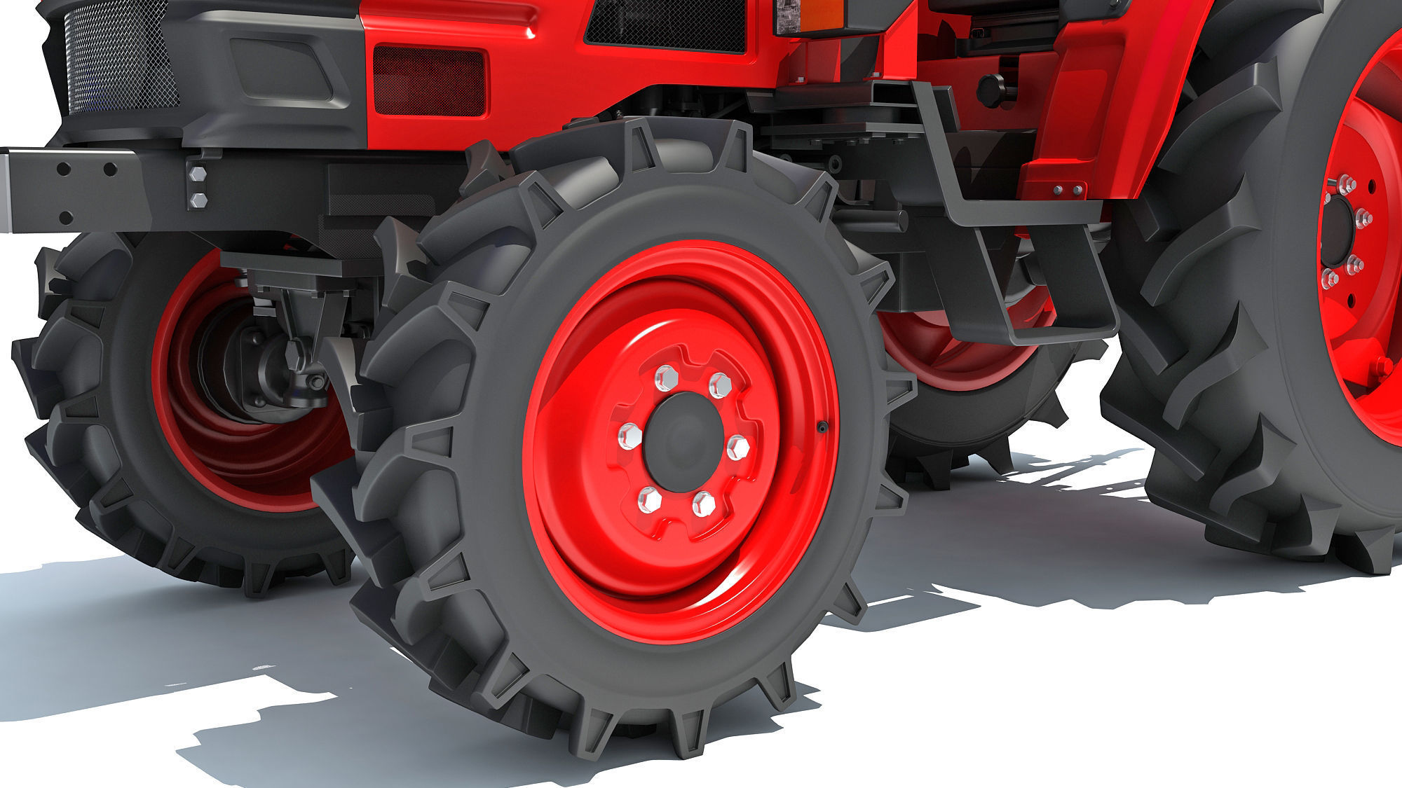 Farm Tractor 3D model_12