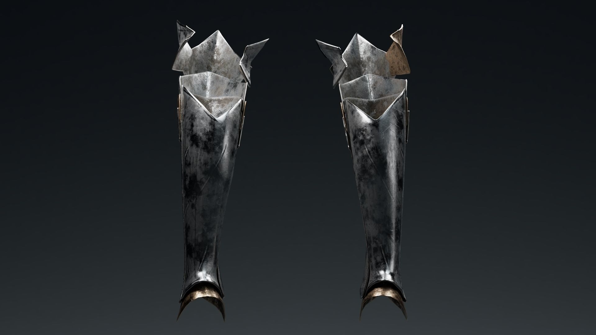 Female Knight Ankle Knee LowPoly Low-poly 3D model_4