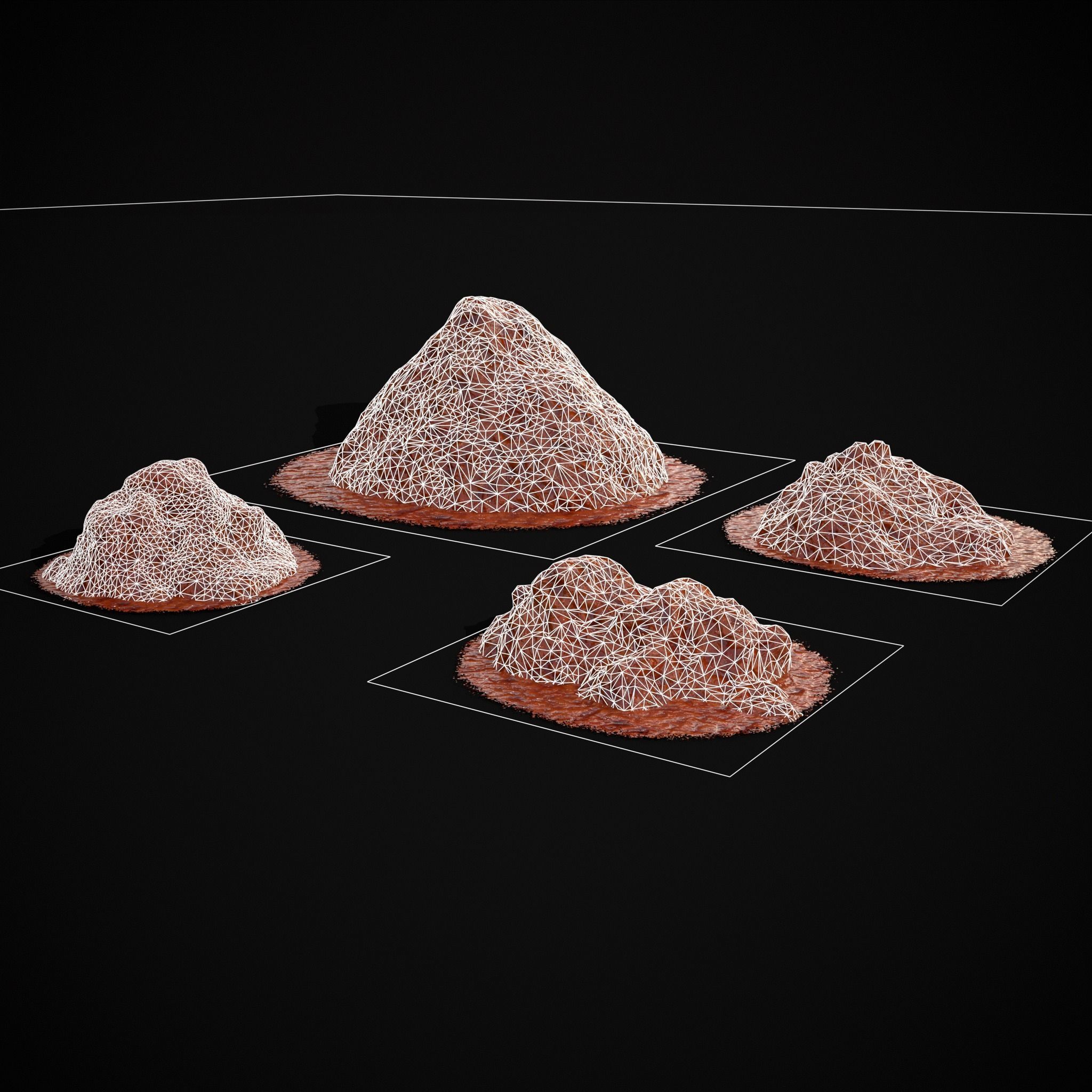 Crushed Tomatoe Piles Low-poly 3D model_28