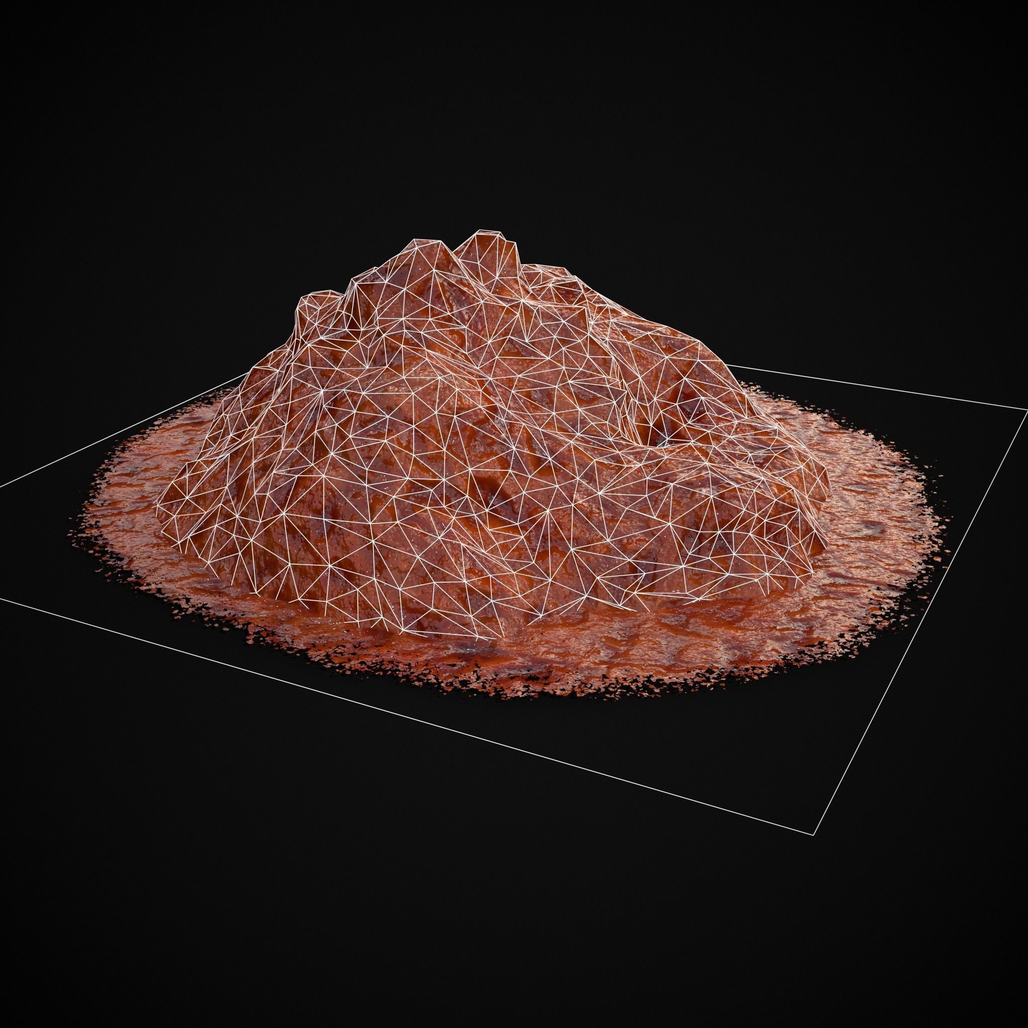 Crushed Tomatoe Piles Low-poly 3D model_12