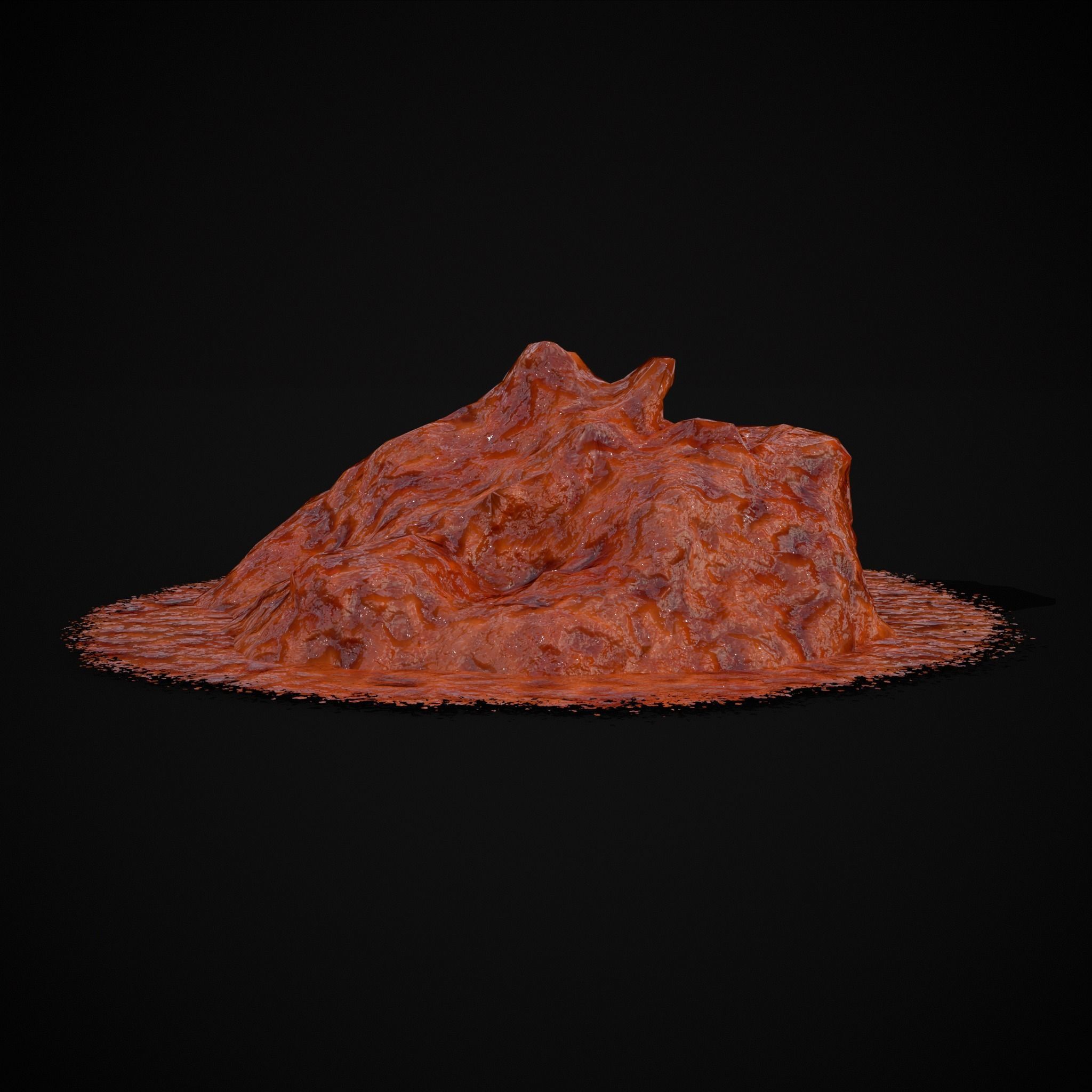 Crushed Tomatoe Piles Low-poly 3D model_13
