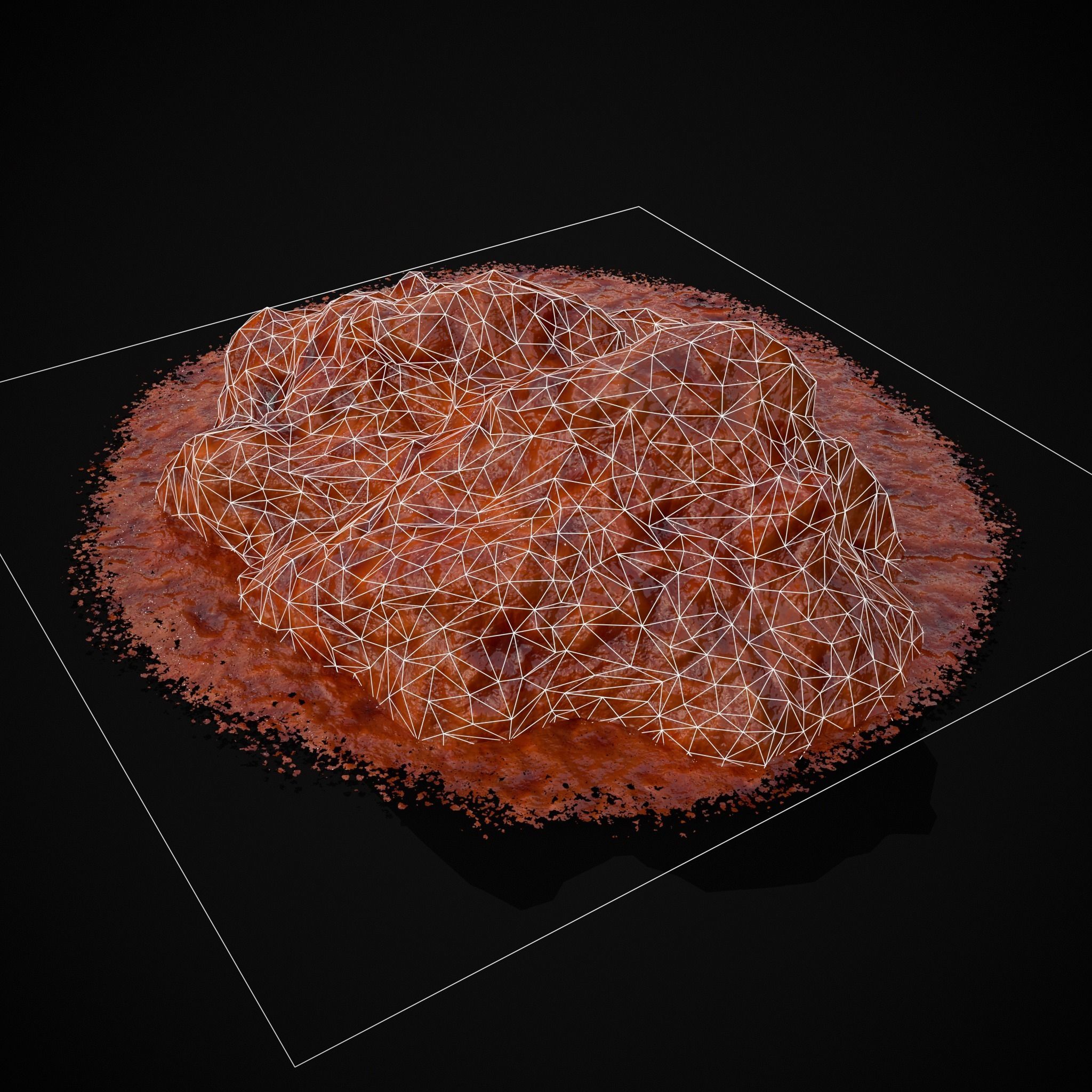 Crushed Tomatoe Piles Low-poly 3D model_24