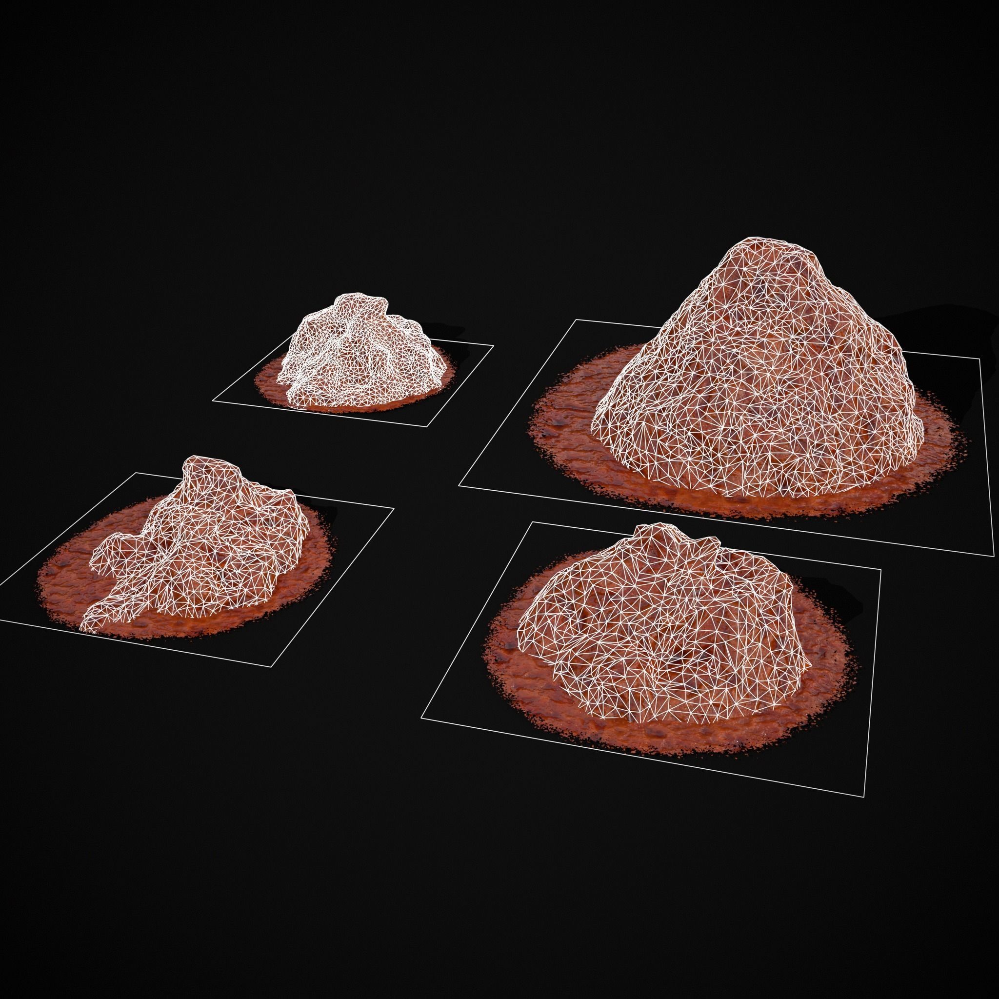 Crushed Tomatoe Piles Low-poly 3D model_30