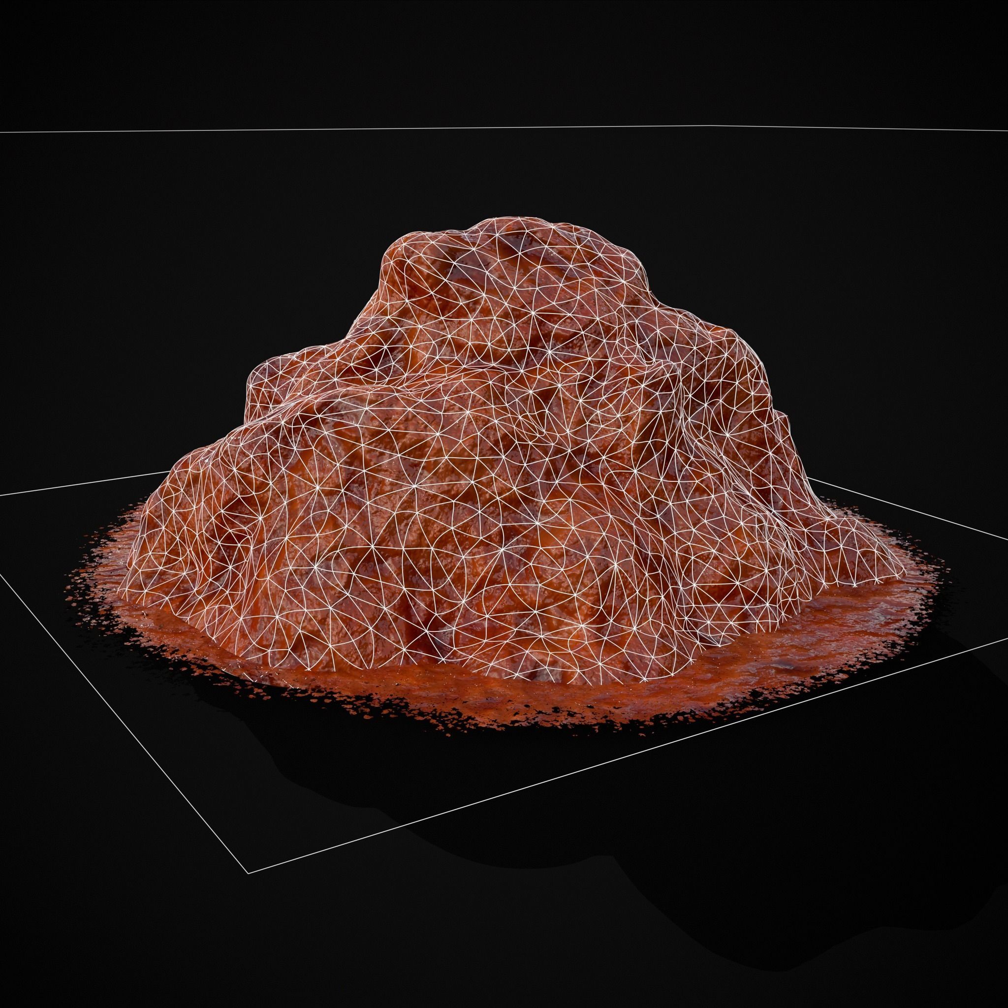Crushed Tomatoe Piles Low-poly 3D model_22