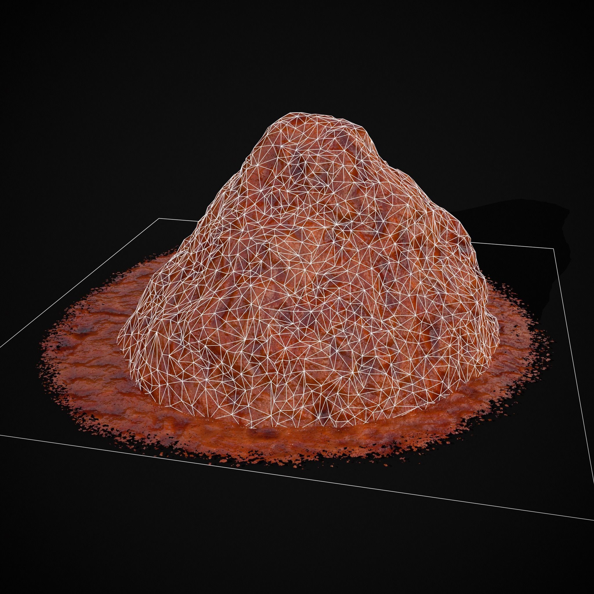 Crushed Tomatoe Piles Low-poly 3D model_16