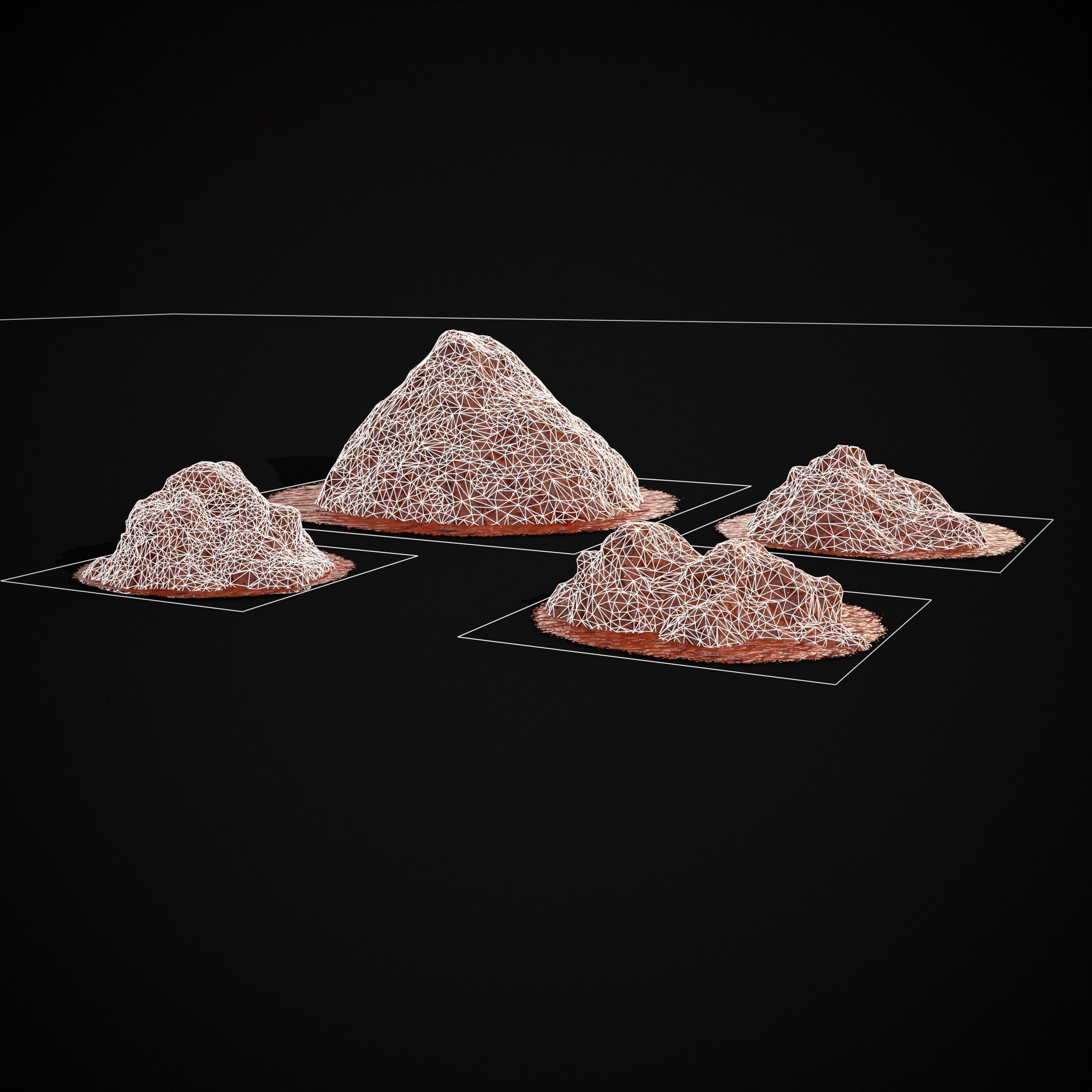 Crushed Tomatoe Piles Low-poly 3D model_10