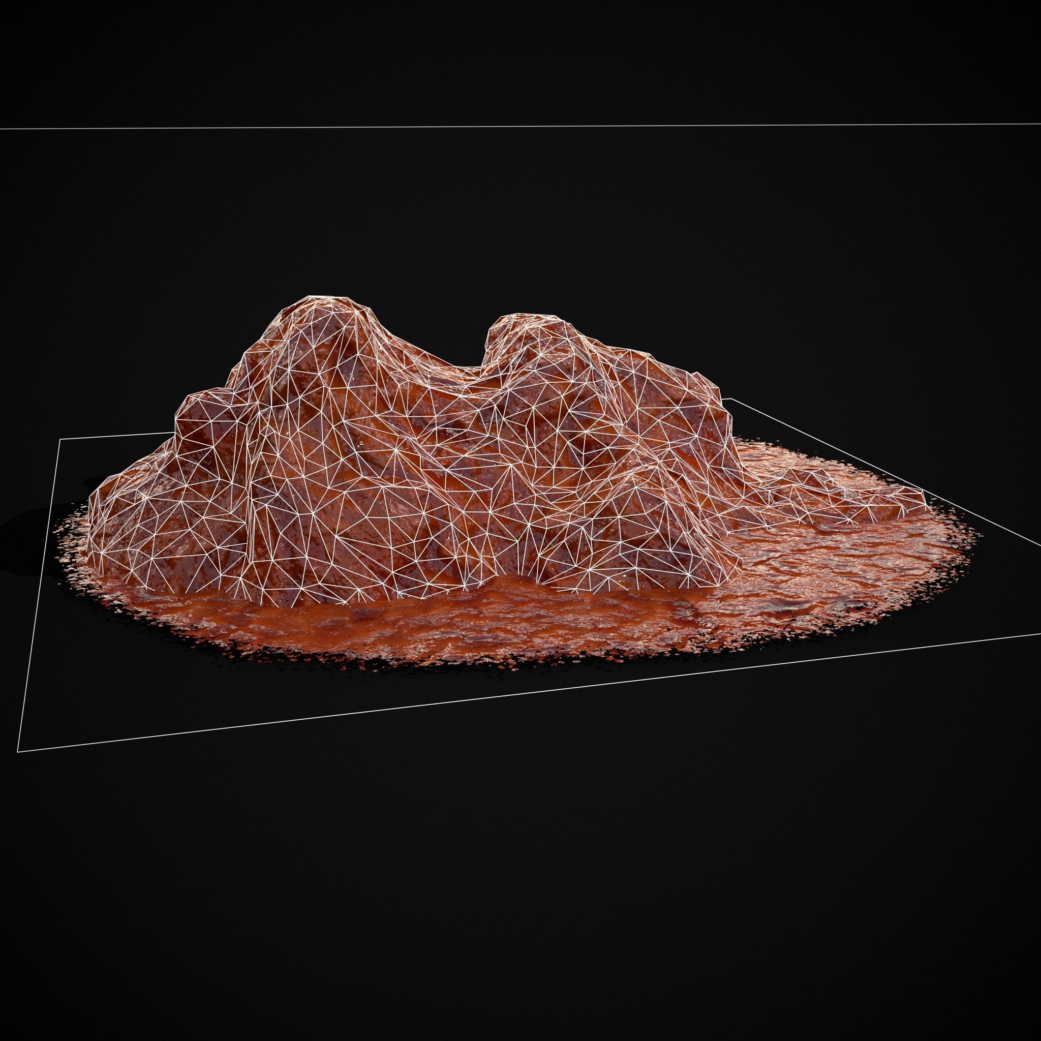 Crushed Tomatoe Piles Low-poly 3D model_26