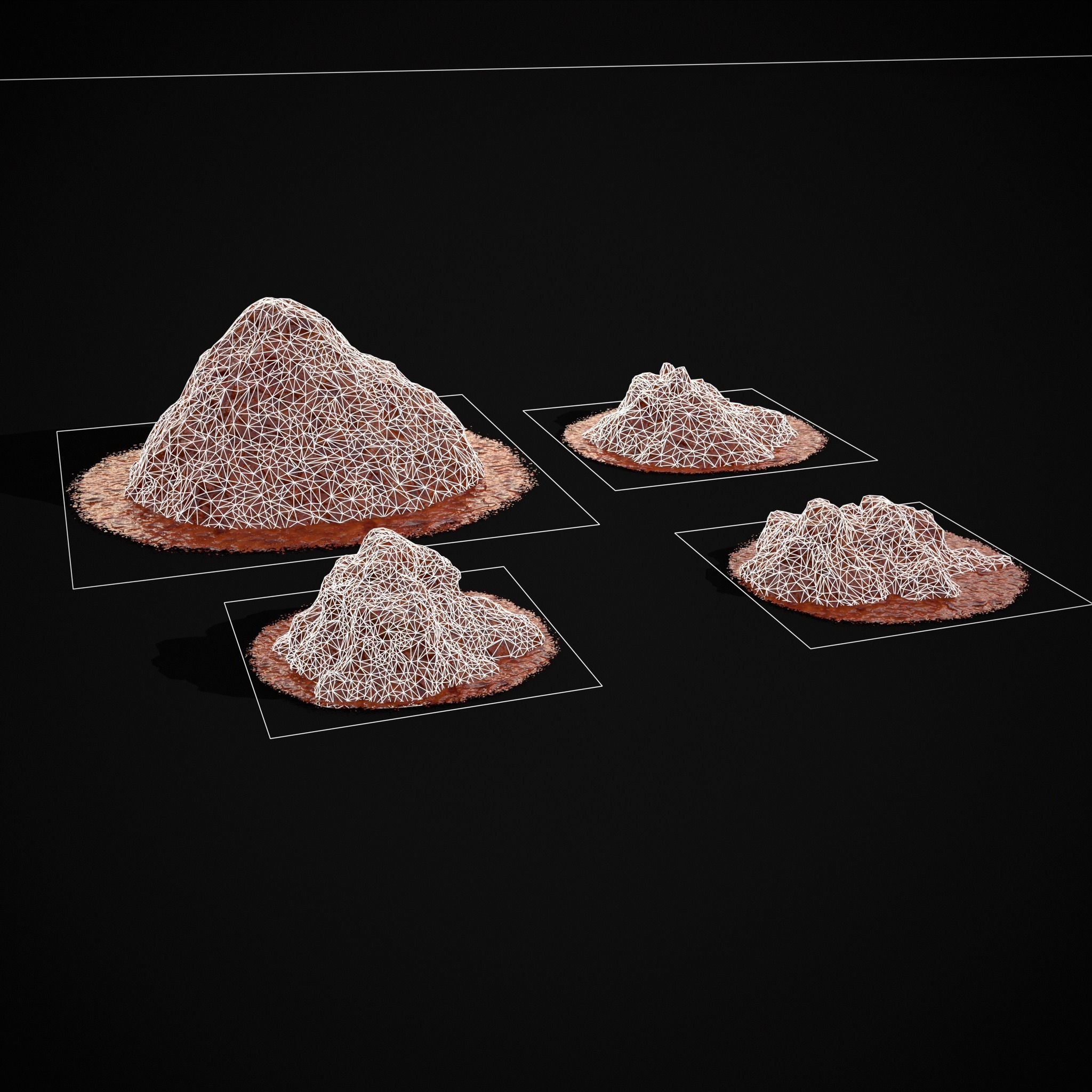 Crushed Tomatoe Piles Low-poly 3D model_4