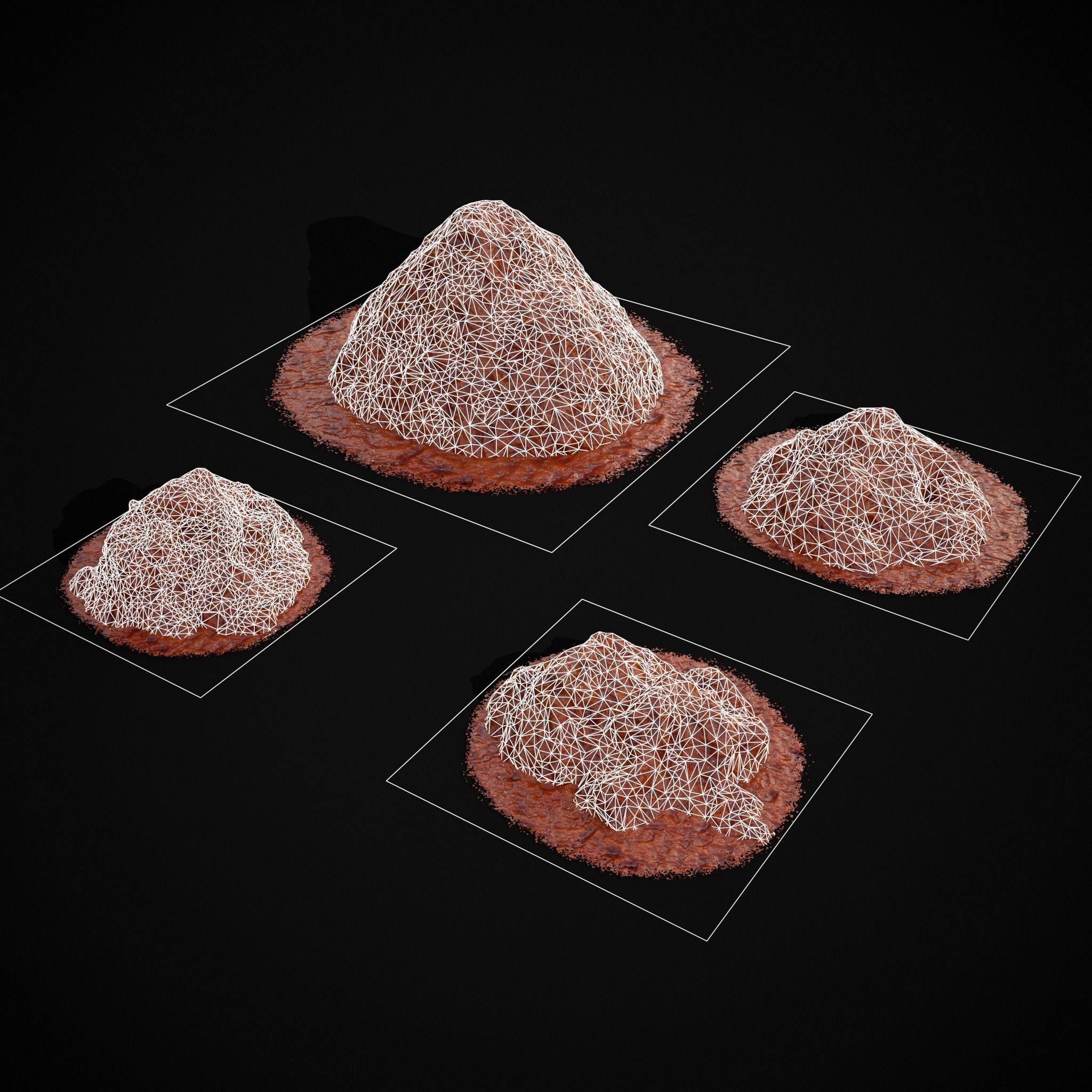 Crushed Tomatoe Piles Low-poly 3D model_2