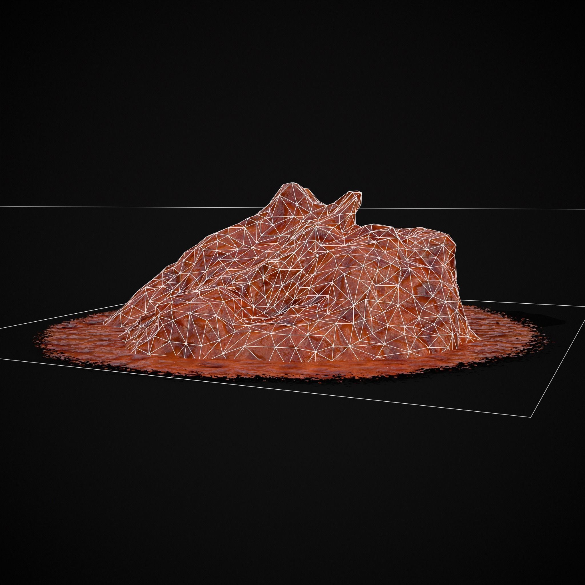 Crushed Tomatoe Piles Low-poly 3D model_14