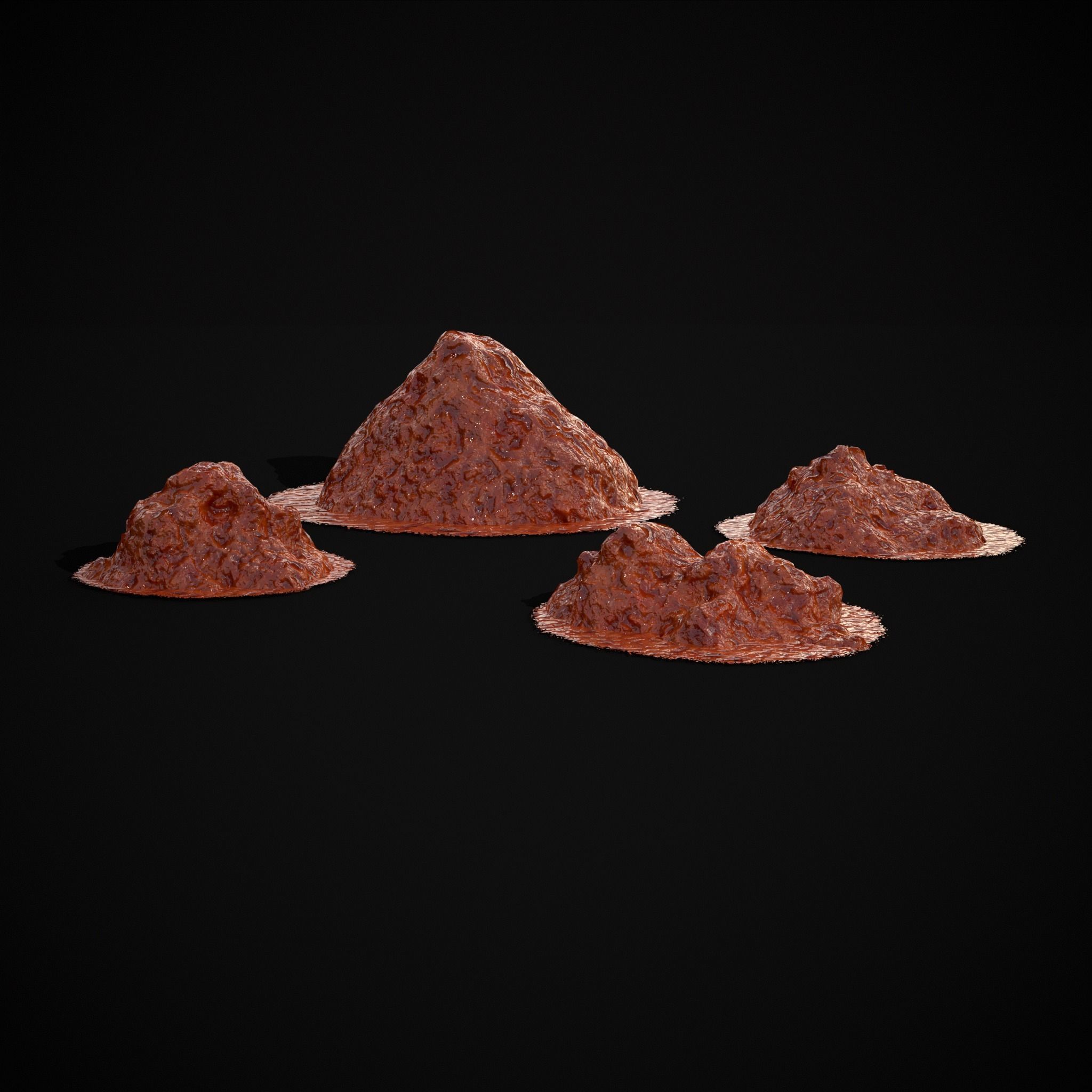 Crushed Tomatoe Piles Low-poly 3D model_9