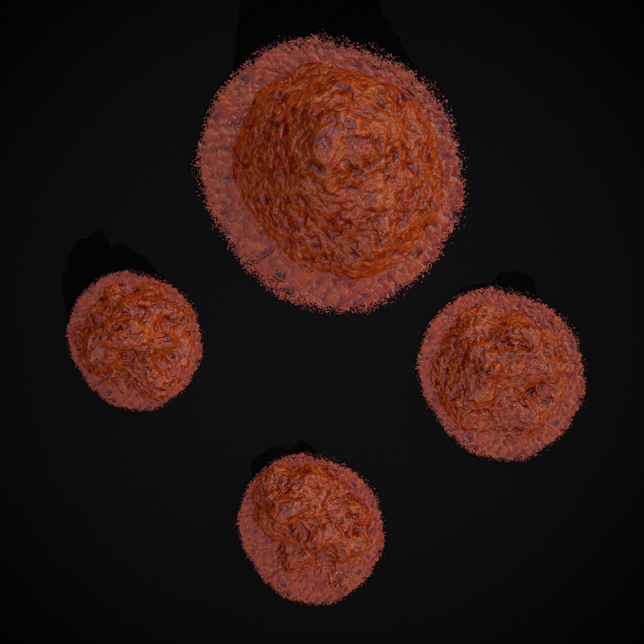 Crushed Tomatoe Piles Low-poly 3D model_7