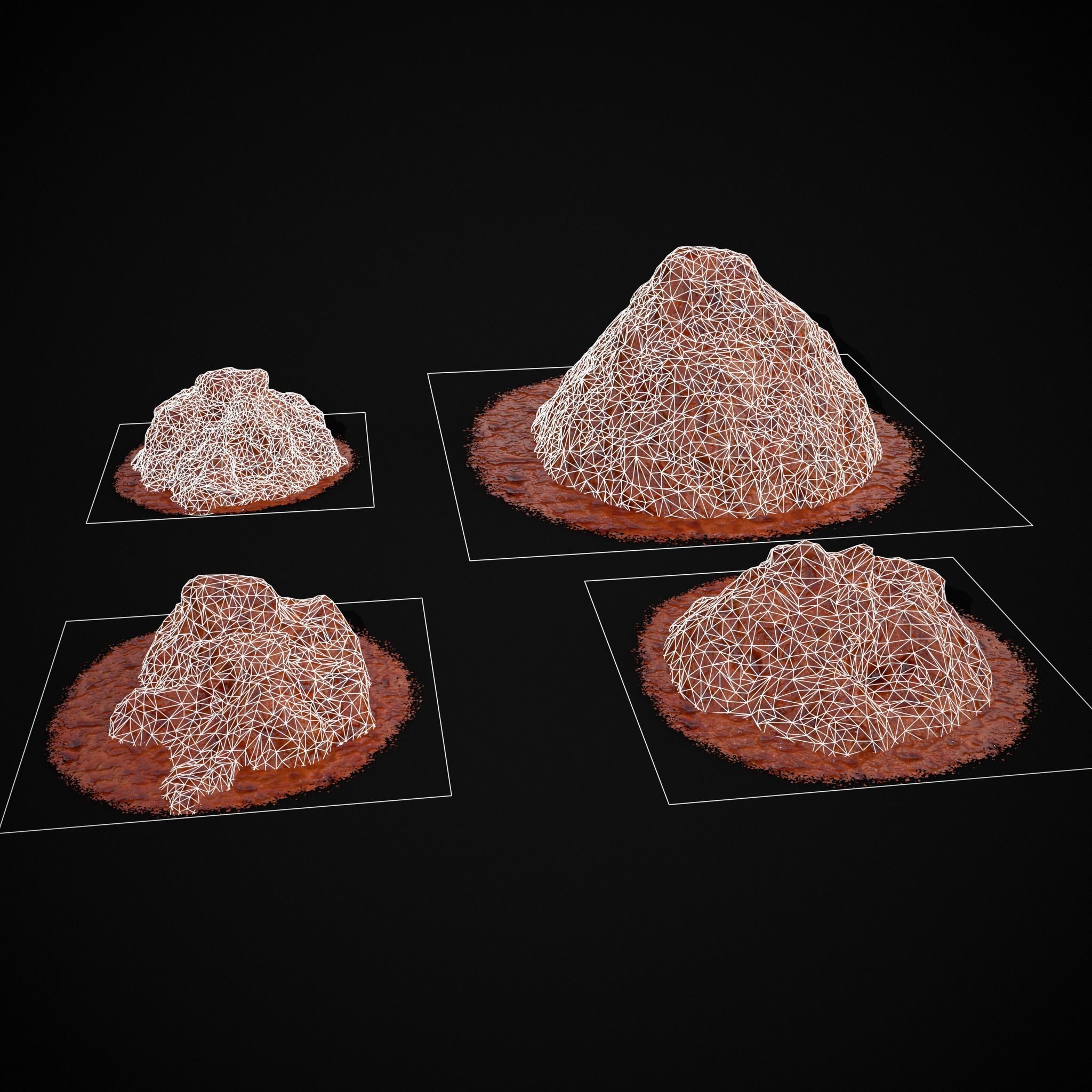 Crushed Tomatoe Piles Low-poly 3D model_6