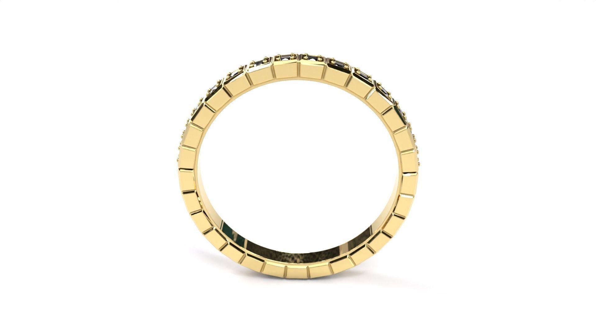 Ice cube ring half brilliants 3D print model_2