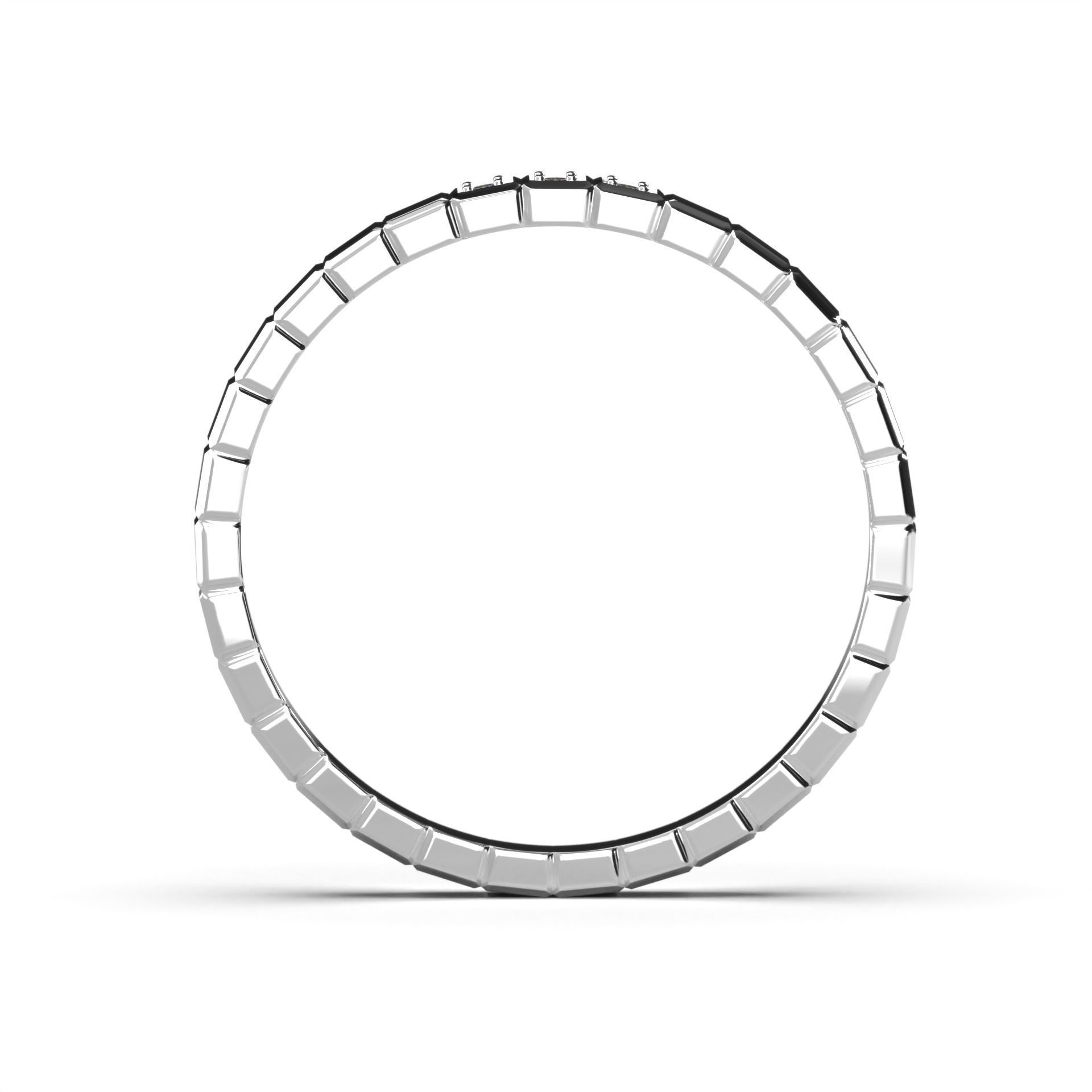 Ice cube ring half brilliants 3D print model_5