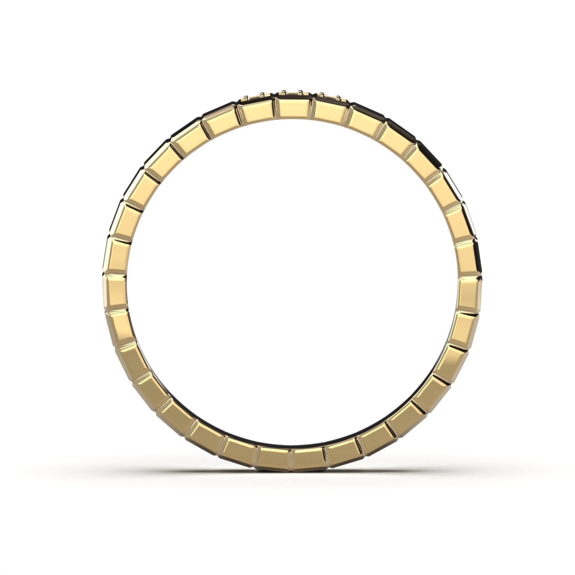 Ice cube ring half brilliants 3D print model_4