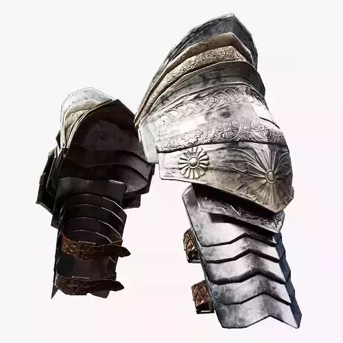  Female Knight Shoulder Armor LowPoly  Low-poly 3D model