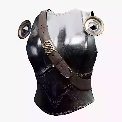 Female Knight Upper Chest Armor Set LowPoly  