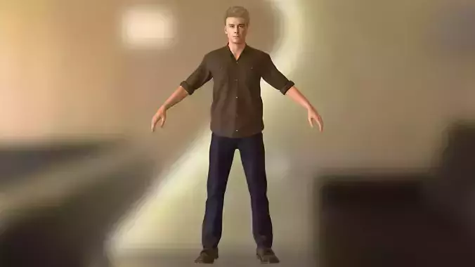 Anthony Starr Low-poly 3D model
